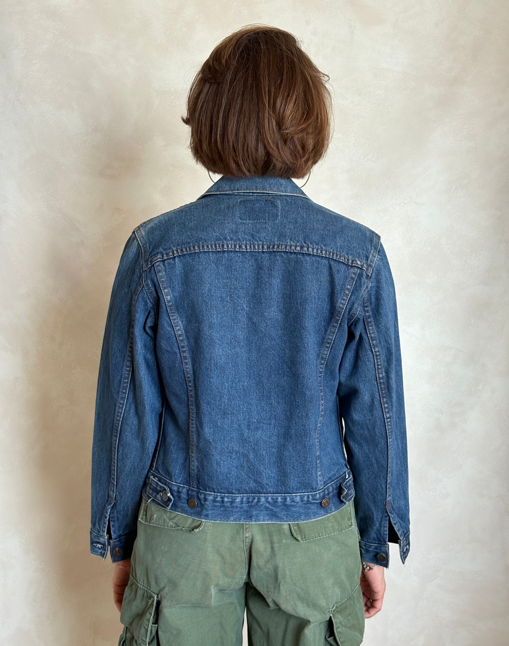 Size 34 . Vintage 80s Levi’s Denim Jacket – 2 Pockets – Made in USA - USA Vintage Bcn
