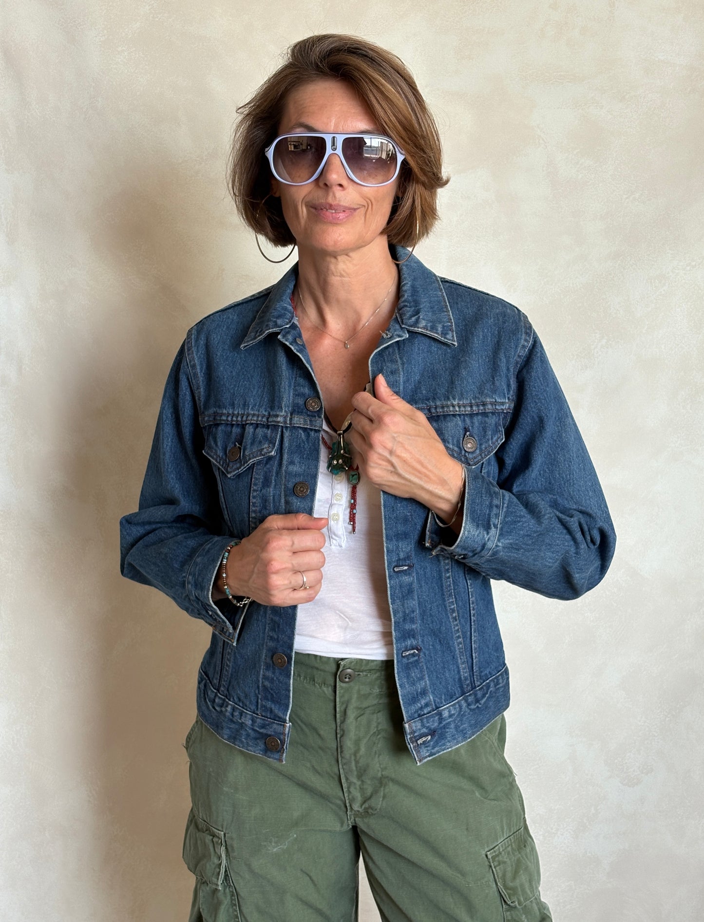 Size 34 . Vintage 80s Levi’s Denim Jacket – 2 Pockets – Made in USA - USA Vintage Bcn