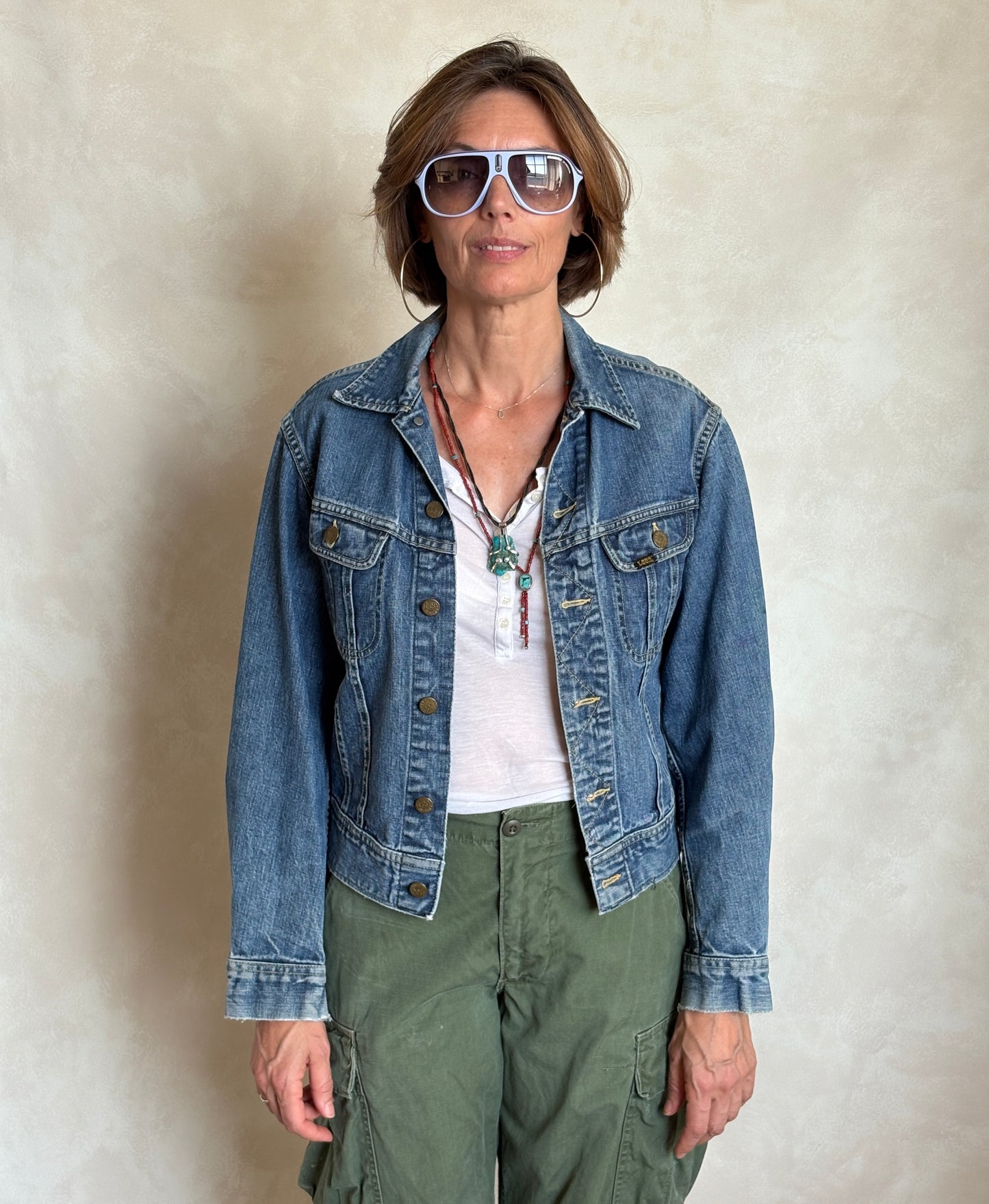 Size 36US / 46EU. Vintage 70s Lee Union Made Denim Shirt – 2 Pockets – Made in USA - USA Vintage Bcn