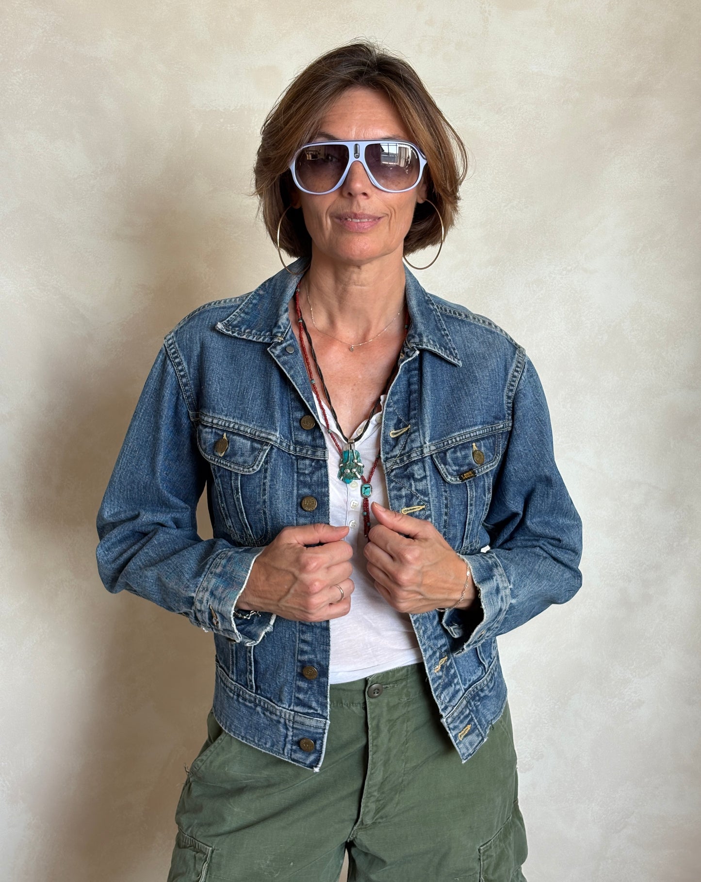 Size 36US / 46EU. Vintage 70s Lee Union Made Denim Shirt – 2 Pockets – Made in USA - USA Vintage Bcn
