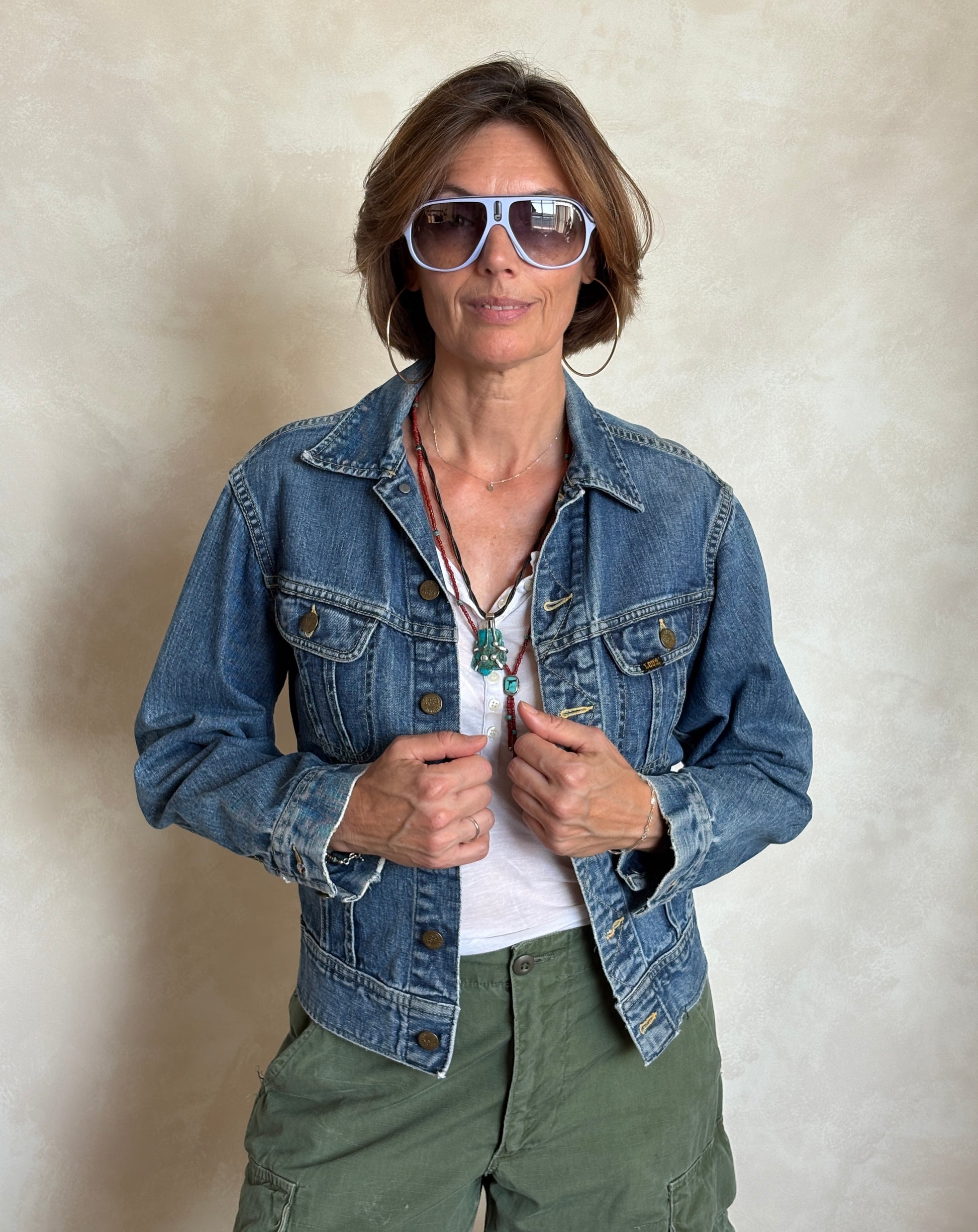 Size 36US / 46EU. Vintage 70s Lee Union Made Denim Shirt – 2 Pockets – Made in USA - USA Vintage Bcn