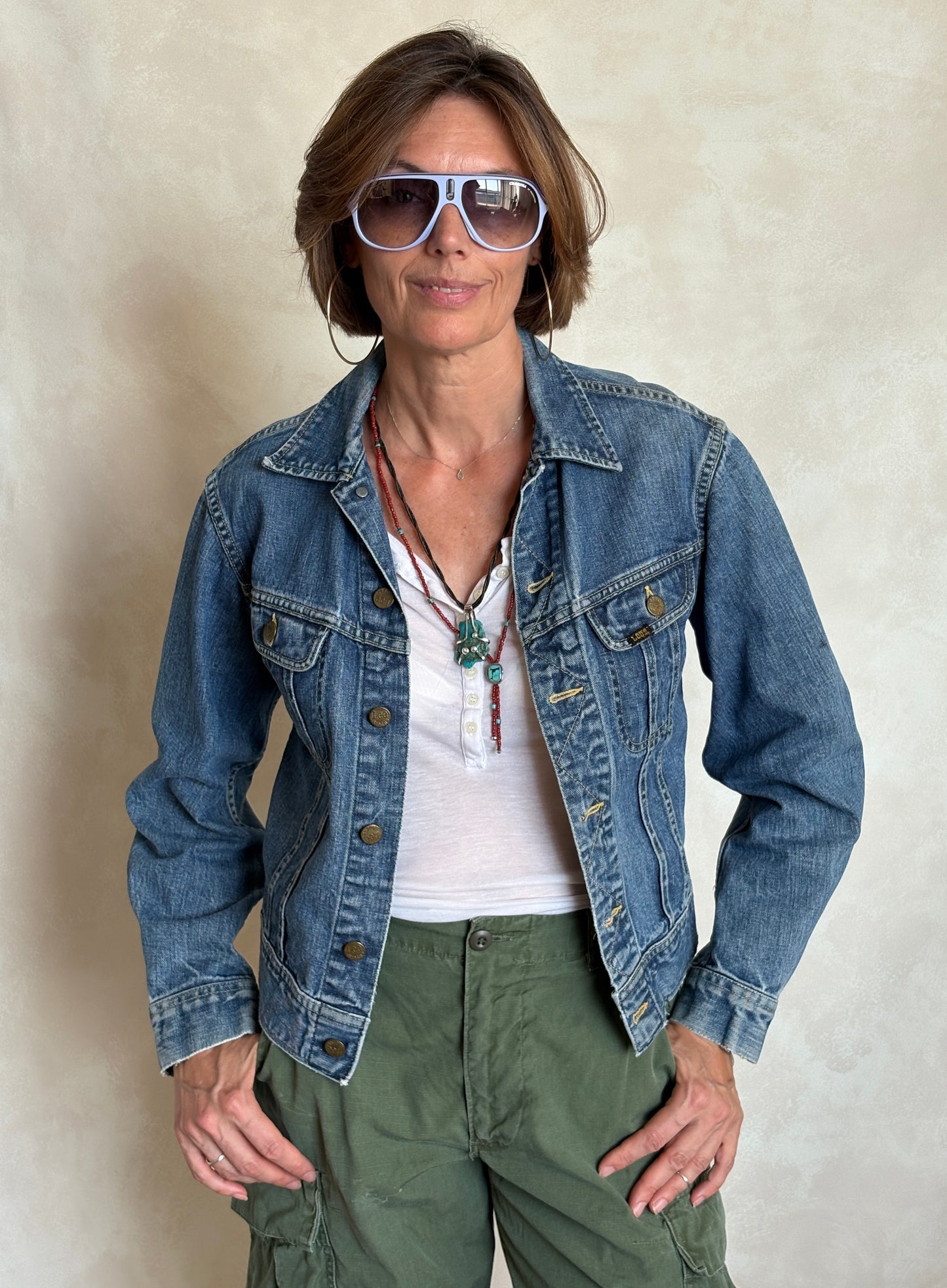 Size 36US / 46EU. Vintage 70s Lee Union Made Denim Shirt – 2 Pockets – Made in USA - USA Vintage Bcn