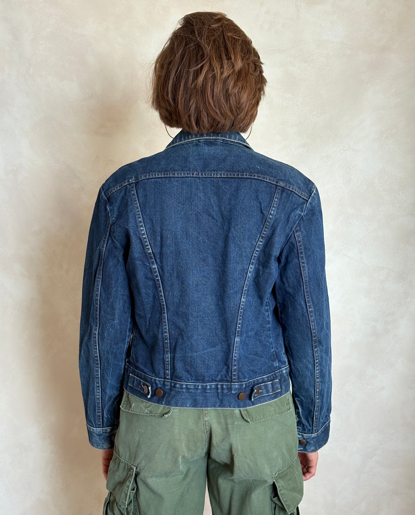Size 38US . Vintage 90s Wrangler Denim Jacket – 4 Pockets – Made in Malta - USA Vintage Bcn