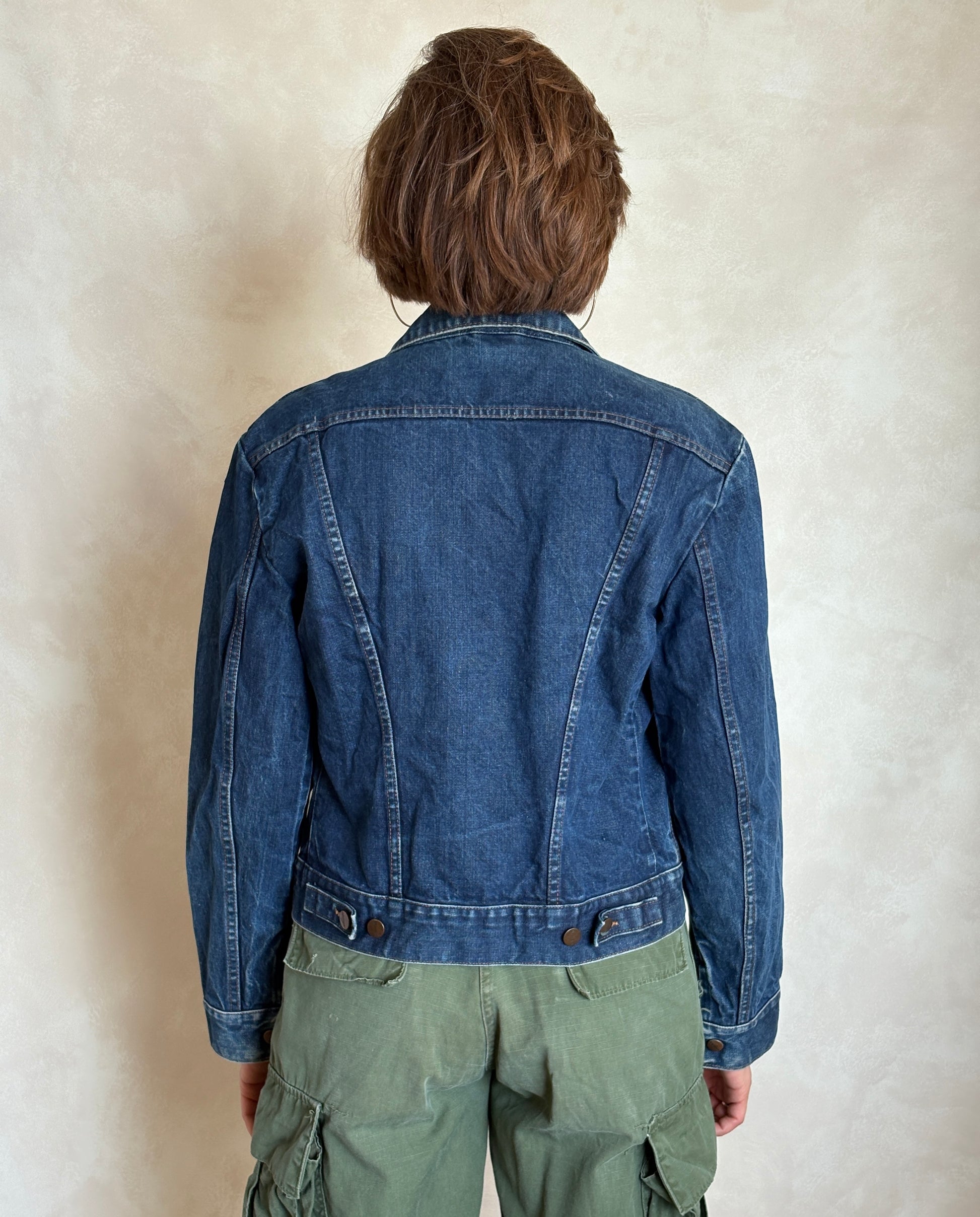 Size 38US . Vintage 90s Wrangler Denim Jacket – 4 Pockets – Made in Malta - USA Vintage Bcn