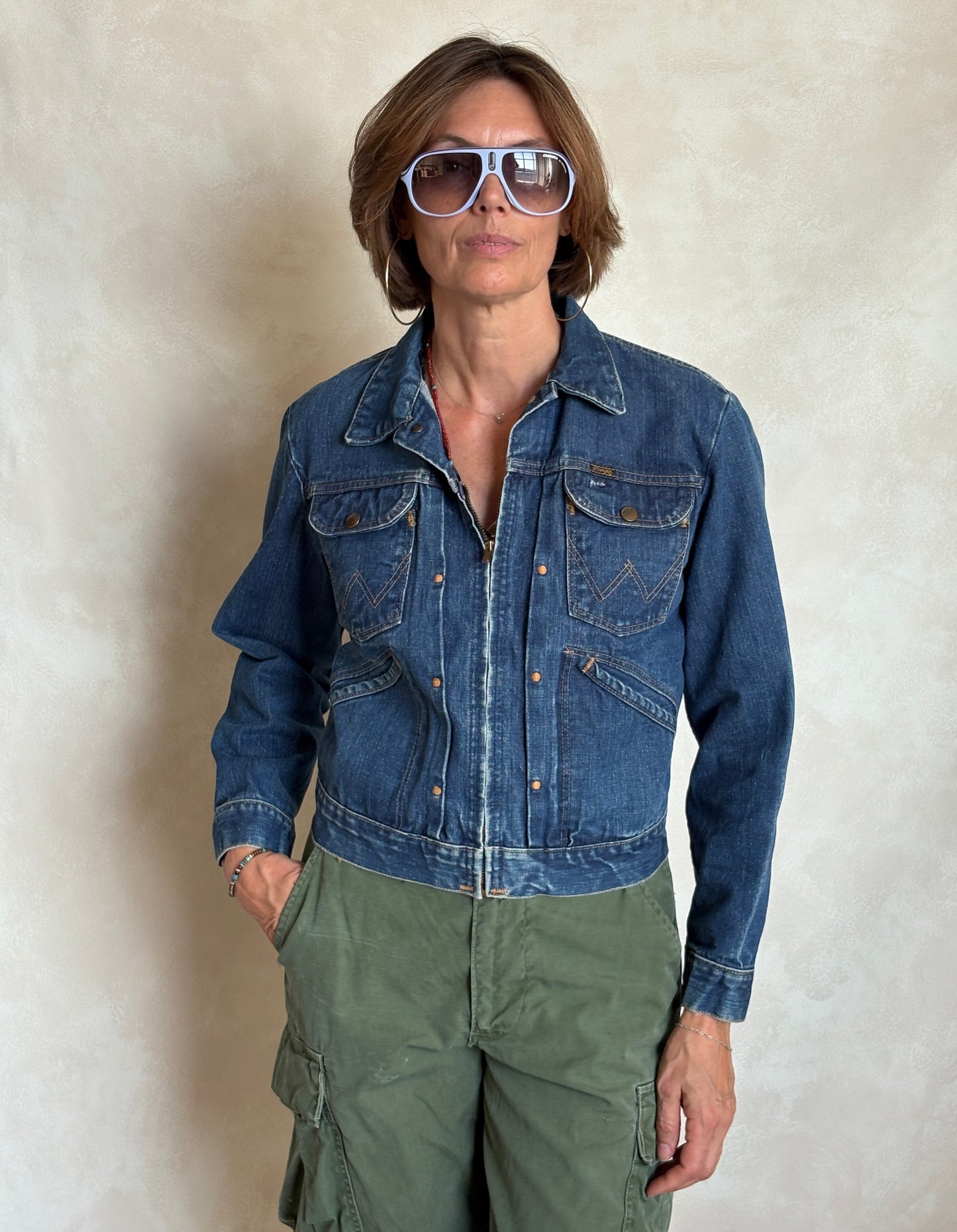 Size 40US . Authentic early 60s 24 MJZ Wrangler jacket – Made in the USA - USA Vintage Bcn