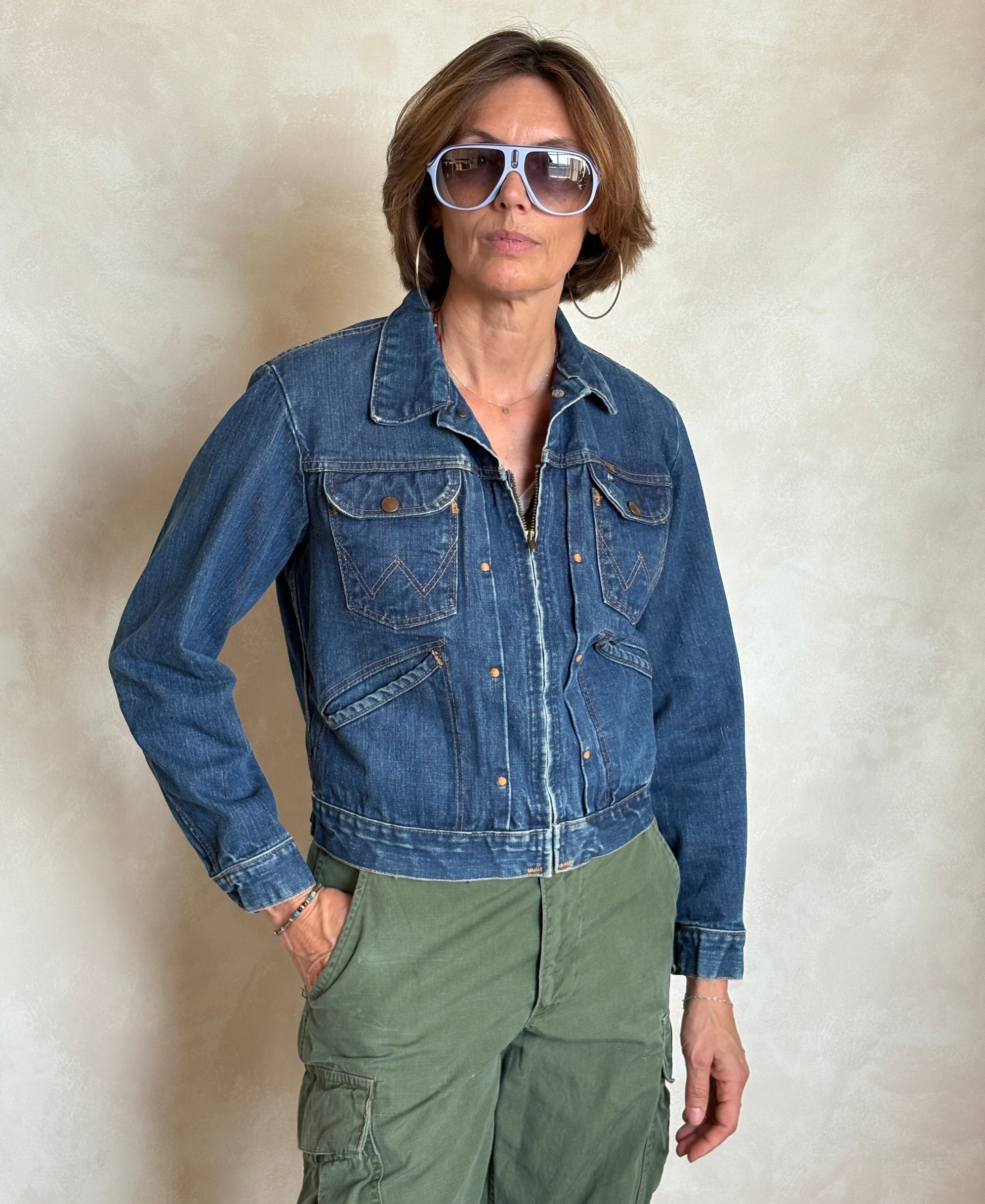 Size 40US . Authentic early 60s 24 MJZ Wrangler jacket – Made in the USA - USA Vintage Bcn