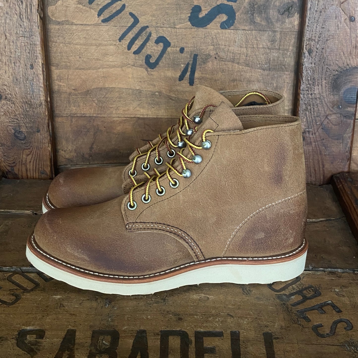 Sz 7.5D (40 EU ) R W 8181 round toe Hawthorne Muleskinners ( Second ) - USA Vintage Bcn