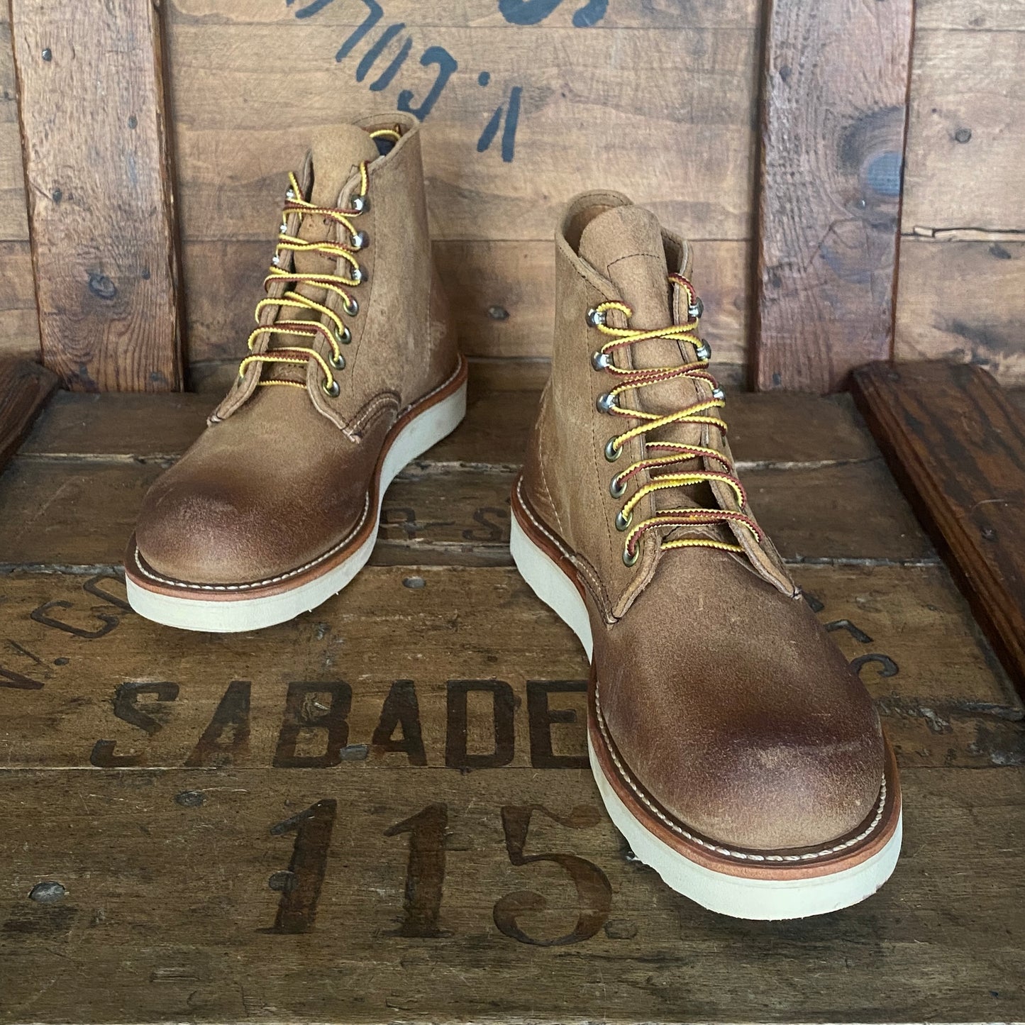 Sz 7.5D (40 EU ) R W 8181 round toe Hawthorne Muleskinners ( Second ) - USA Vintage Bcn