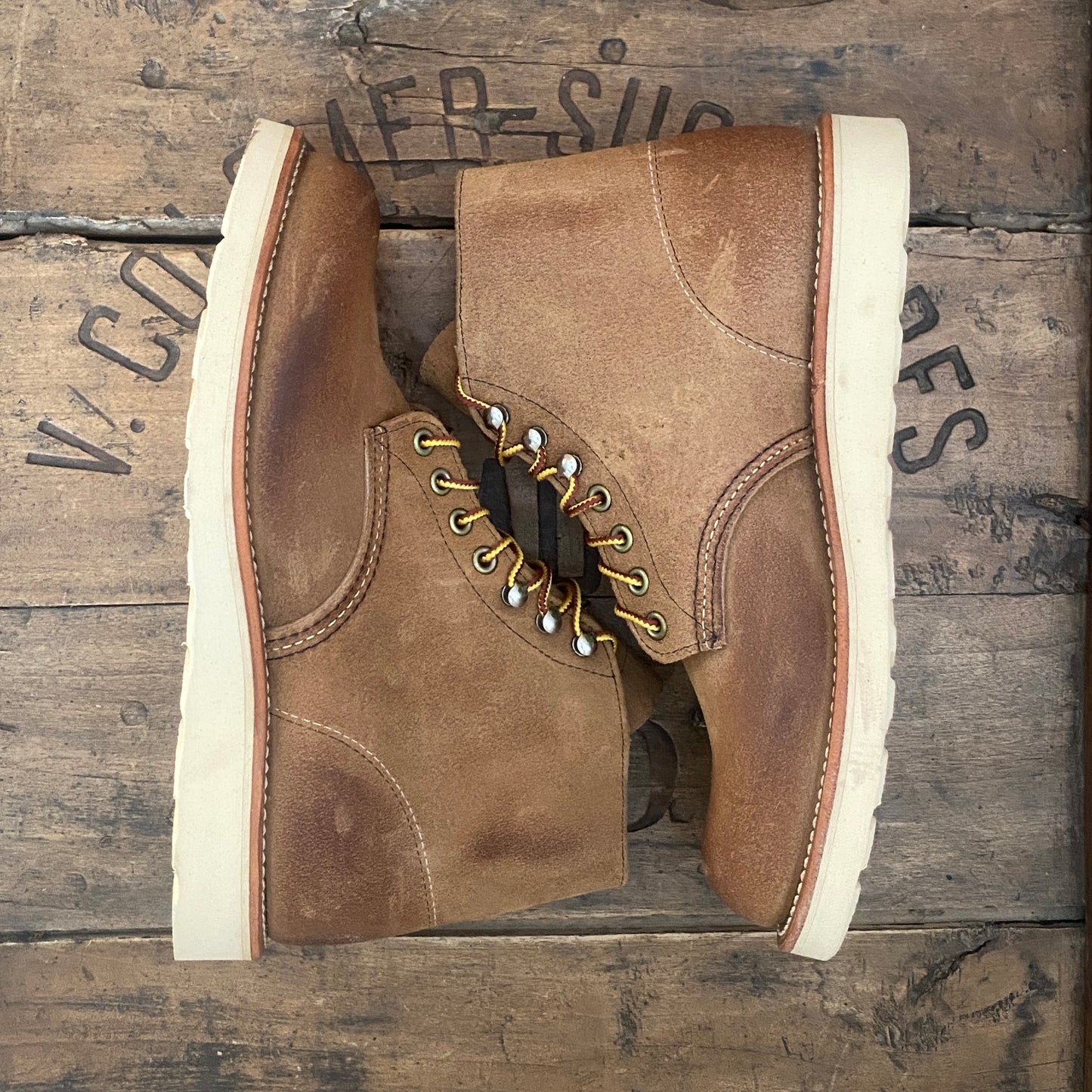 Sz 7.5D (40 EU ) R W 8181 round toe Hawthorne Muleskinners ( Second ) - USA Vintage Bcn