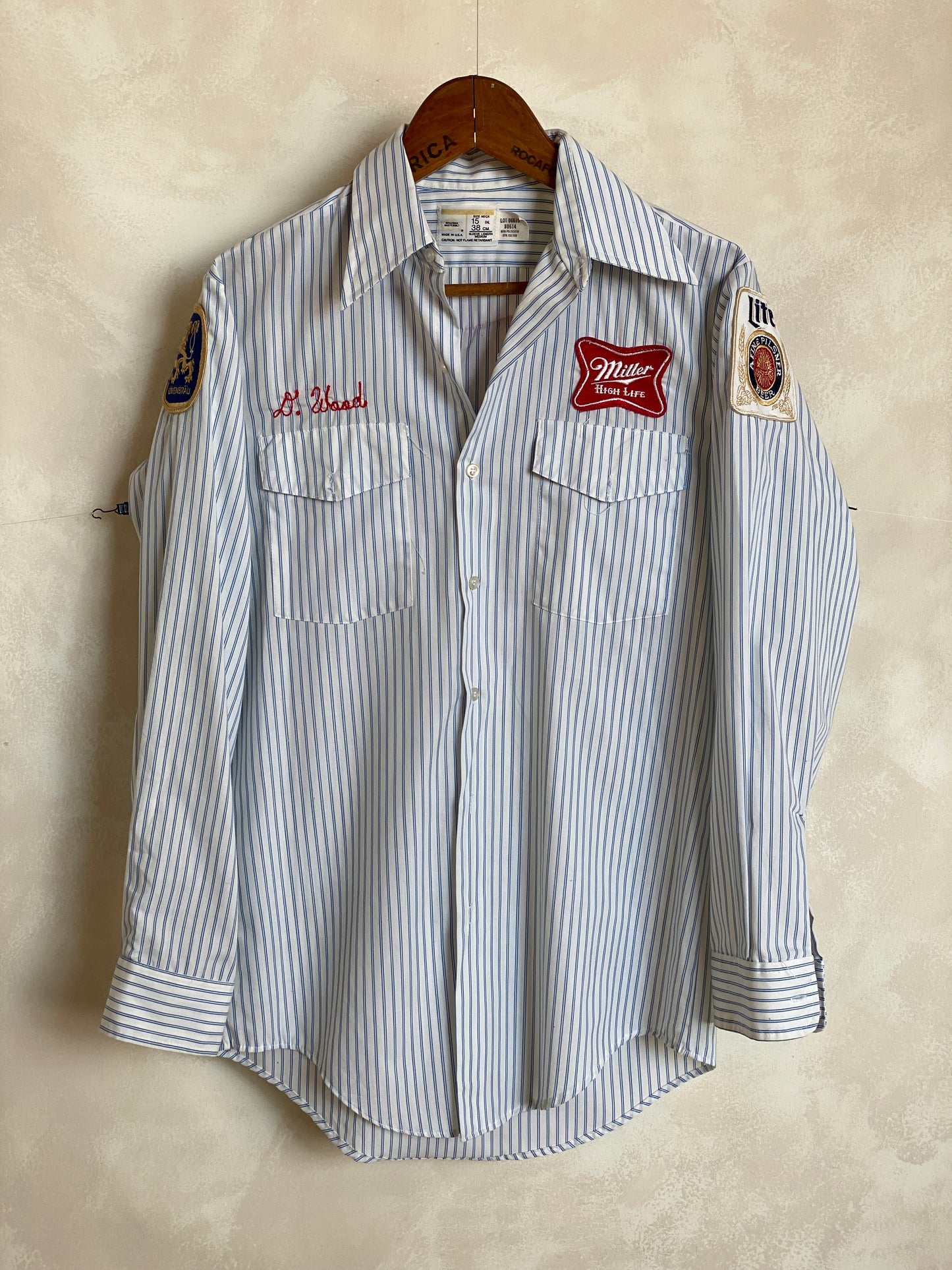 Med. Vintage Miller Work shirt Made in USA - USA Vintage Bcn