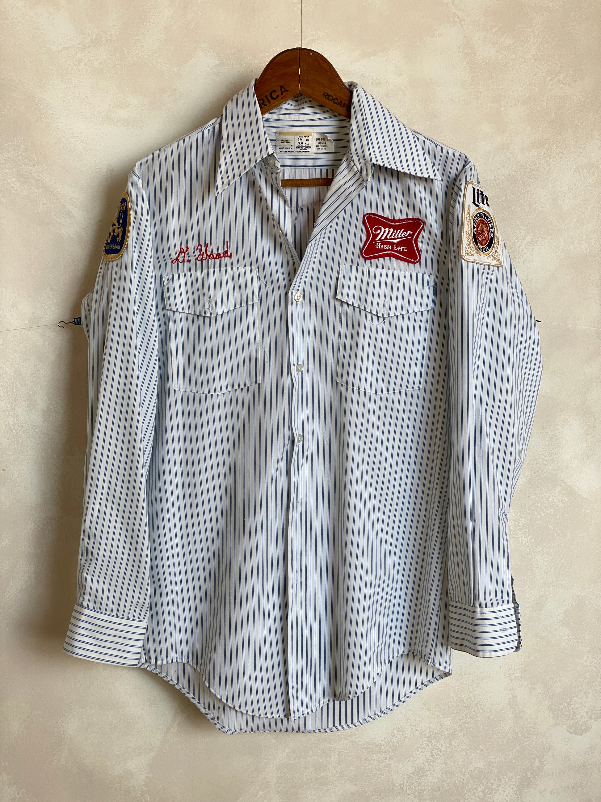 Med. Vintage Miller Work shirt Made in USA - USA Vintage Bcn