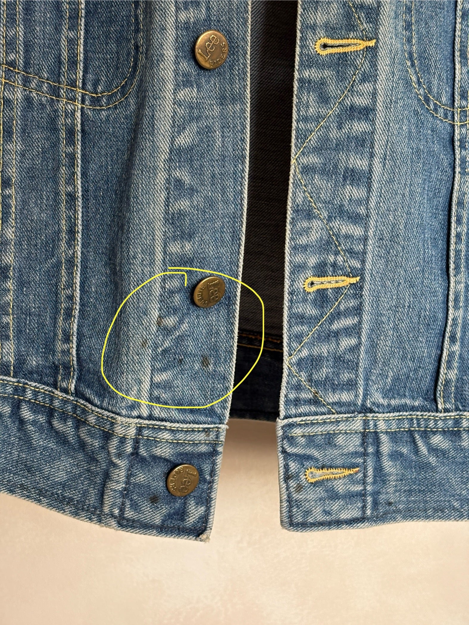 Size 34US / 44EU. Vintage 80s Lee Union Made Denim Shirt – 2 Pockets – Made in USA - USA Vintage Bcn