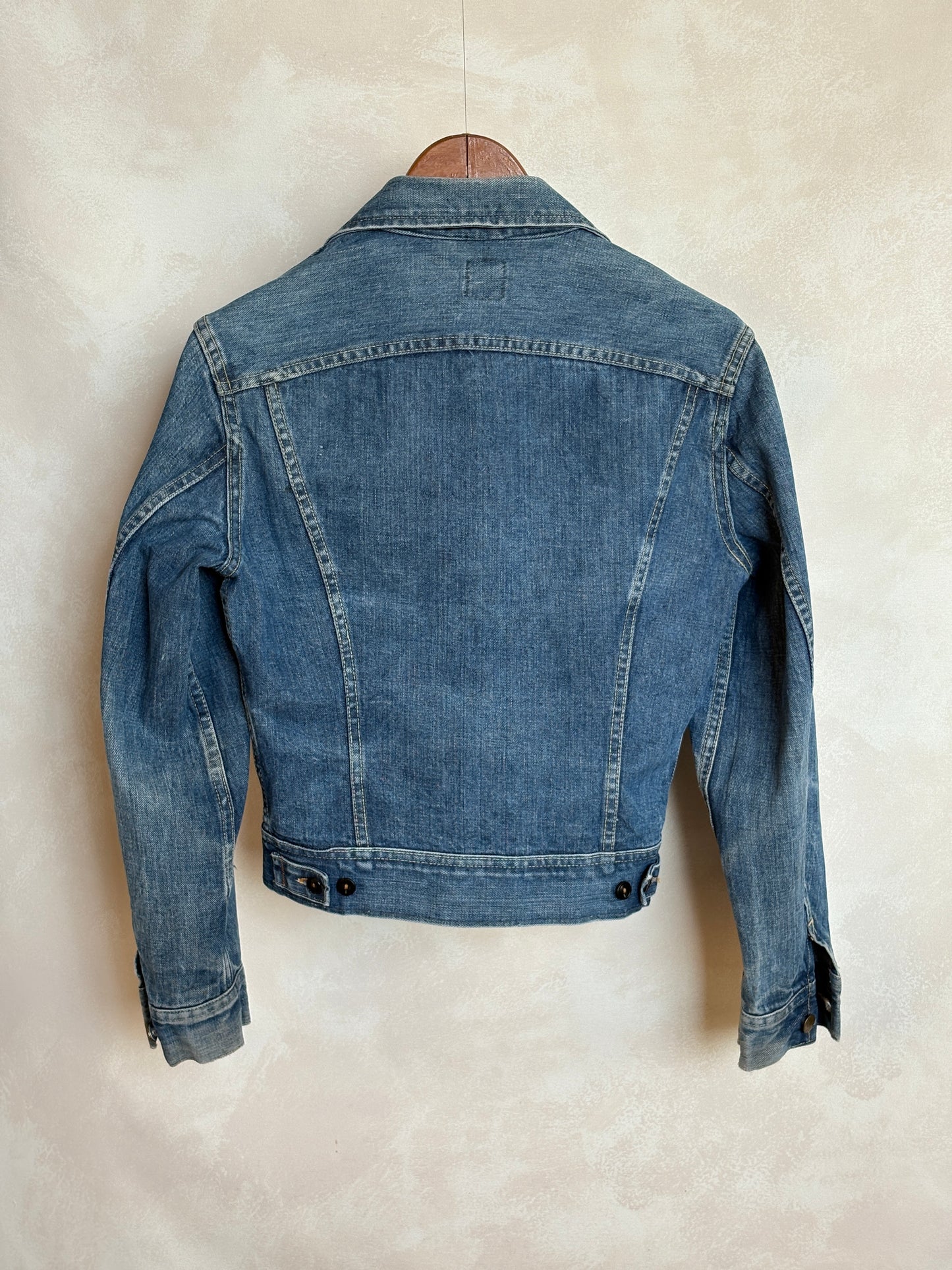 Size 34US / 44EU .Vintage 70s Lee Denim Jacket – Union Made – 2 Pockets – Made in USA - USA Vintage Bcn