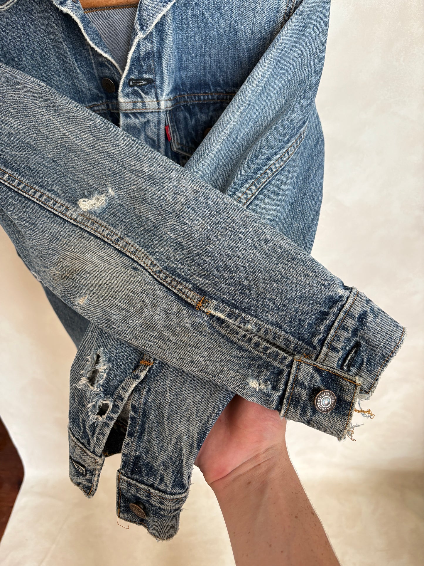 Size 36US / 46EU .Vintage 70s Levi’s Denim Jacket – 2 Pockets – Made in USA - USA Vintage Bcn