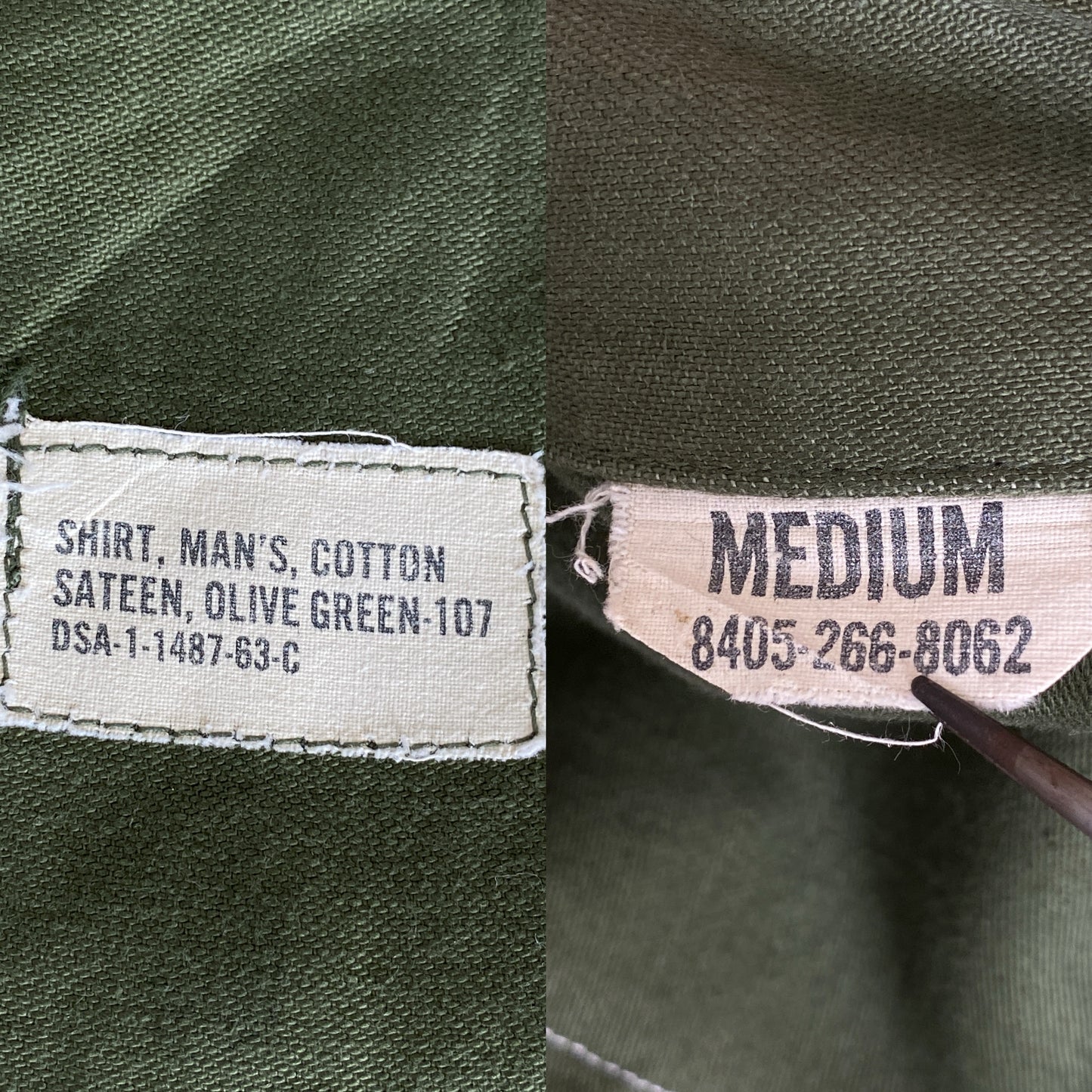Medium. Authentic 1963 US Air Force vintage Fatigue Shirt-AJ357 Studio