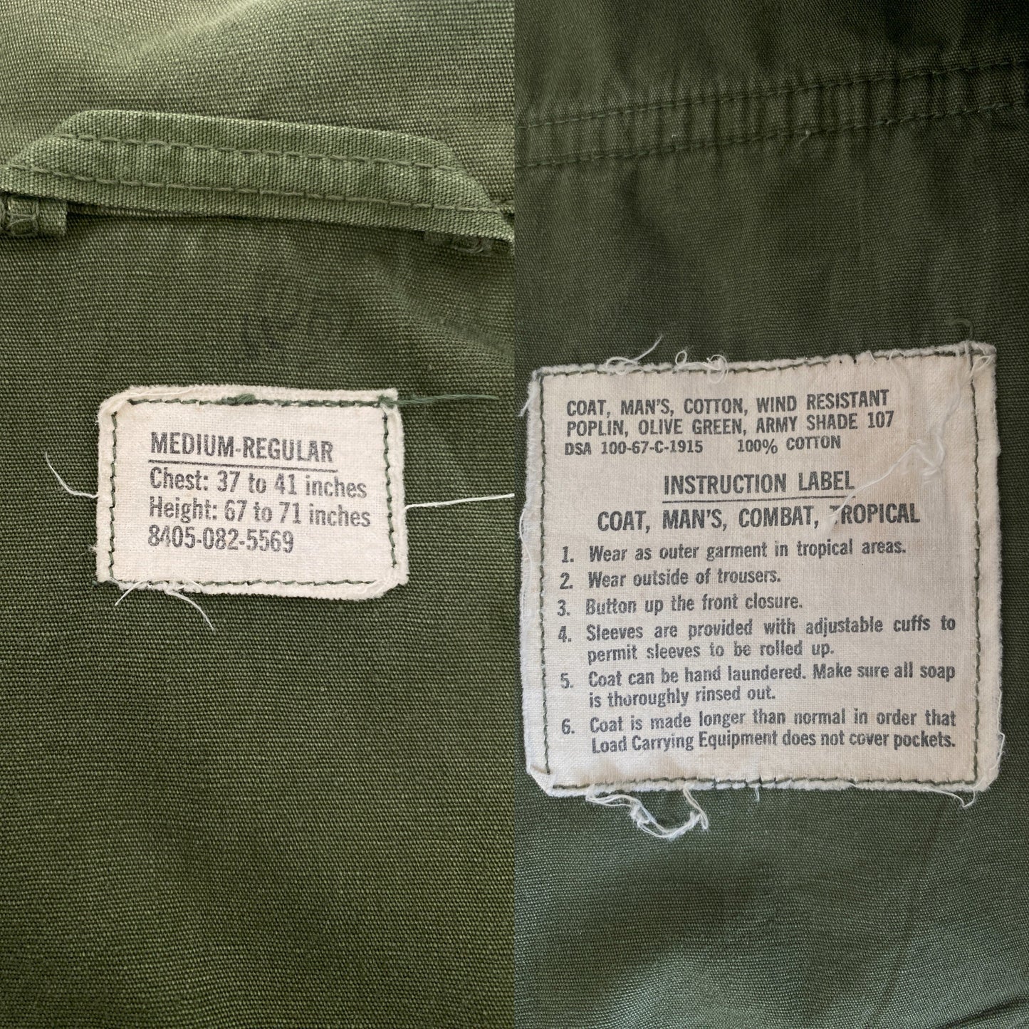 Medium. Authentic 1967 3rd pattern US Air Force vintage Vietnam jungle jacket.-AJ357 Studio