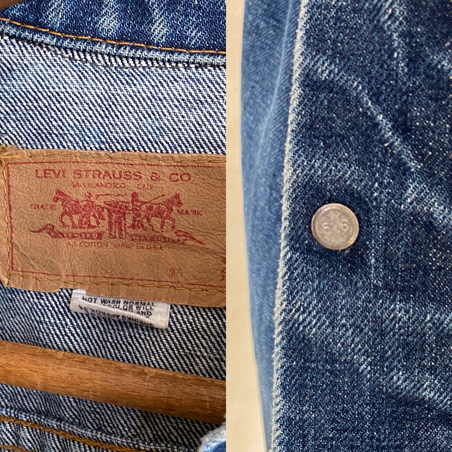 Size 36/38US Vintage 1971 Single Stitch Levis Jacket, Made in USA-AJ357 Studio