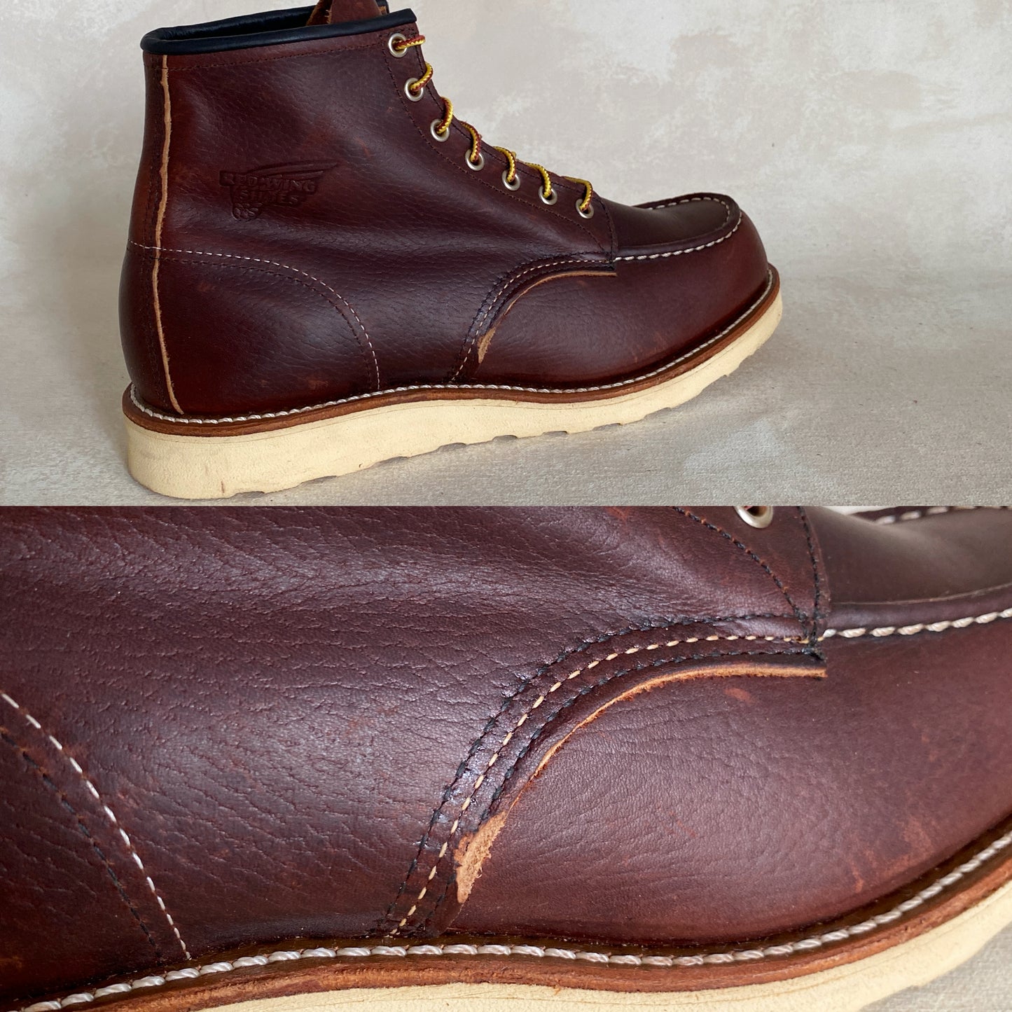 Size 9.5D RW 8138 Moc Toe Boots Made in USA (Seconds) - USA Vintage Bcn