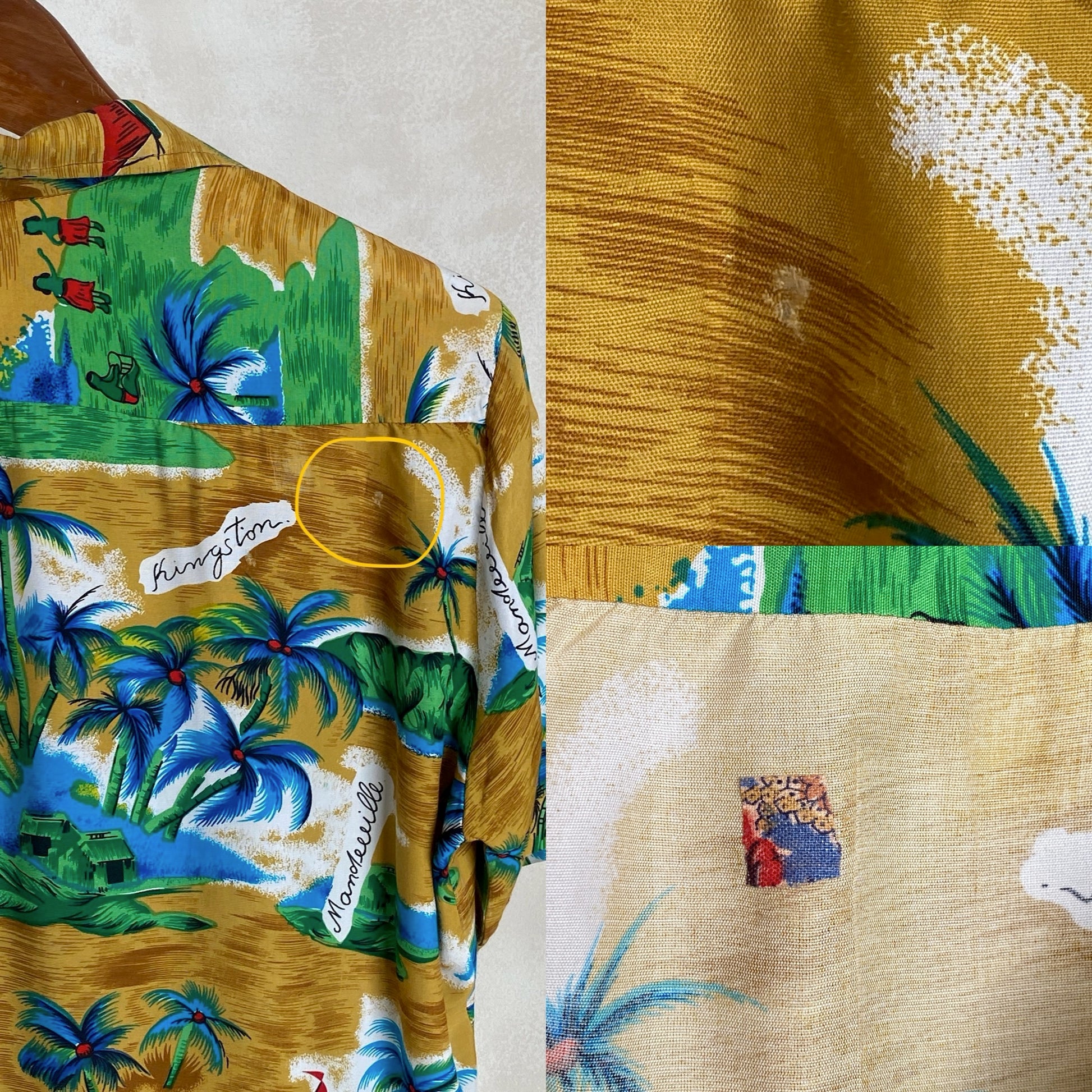 Size Med. Vintage 60s Hawaiian shirt Made in Jamaica - USA Vintage Bcn