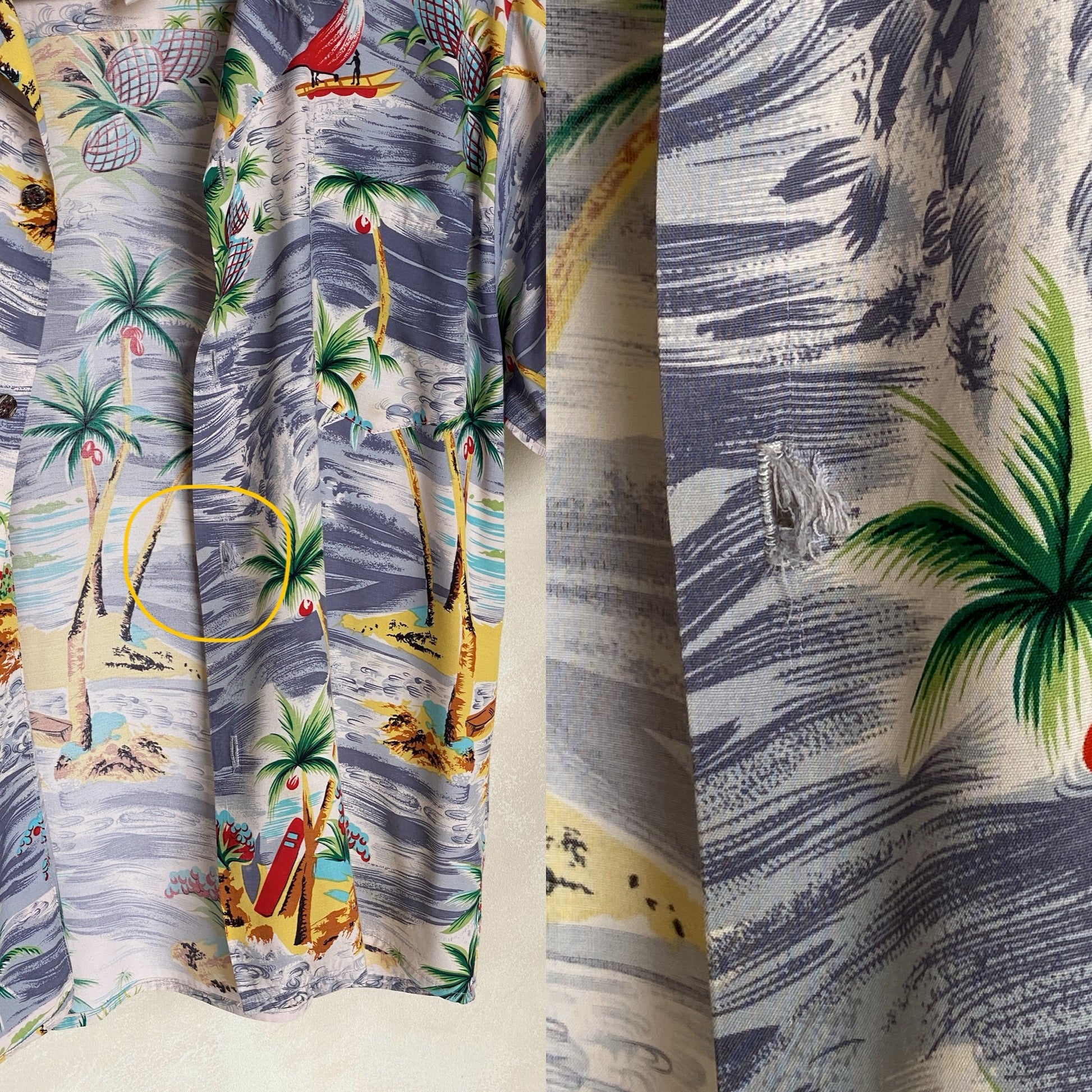 Size 14/16 youth . Vintage 90s Hawaiian shirt - USA Vintage Bcn