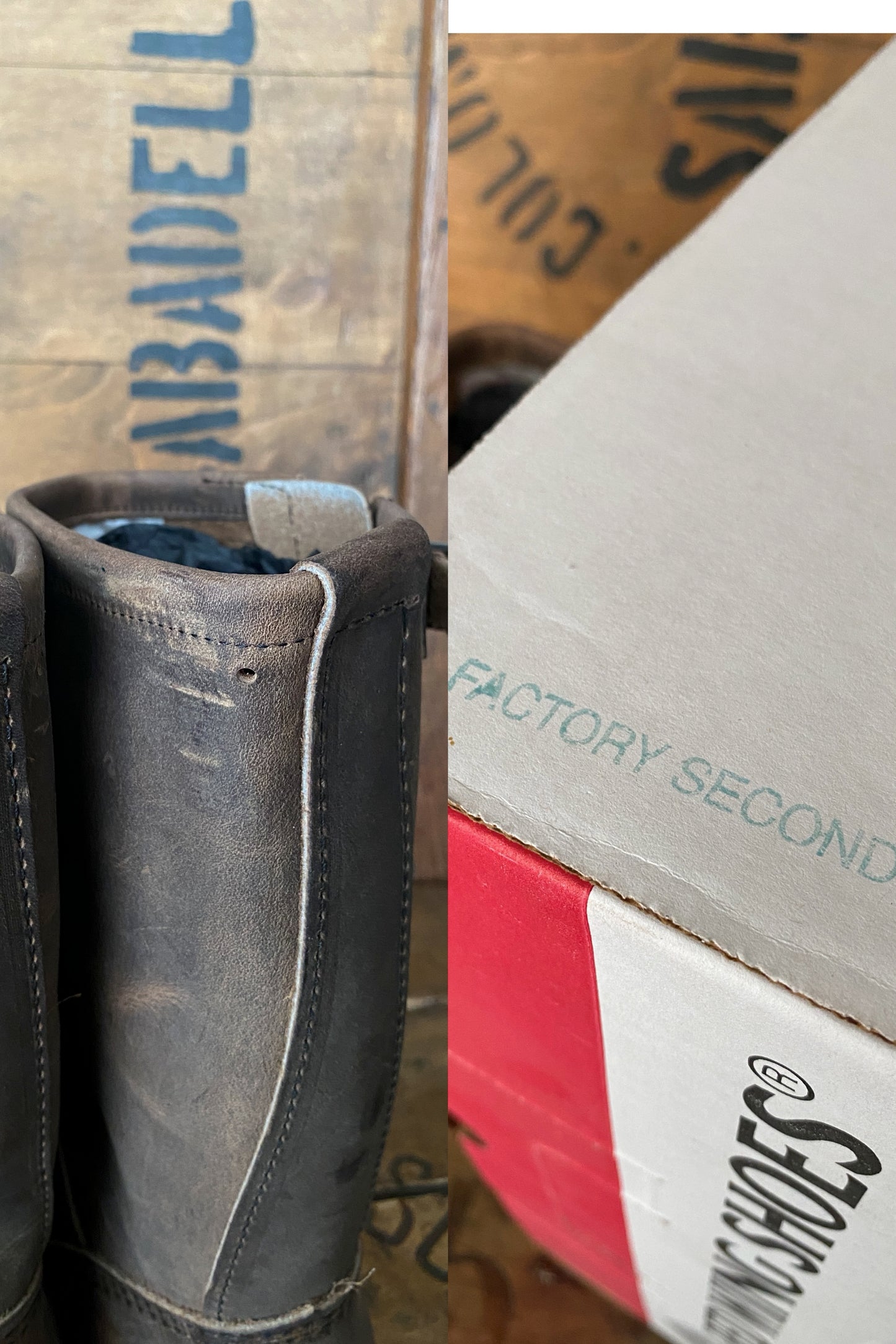 Red Wing 2975 Heritage Engineer Boots, size 7D (39 EU) - front view. Made in USA. Factory seconds.