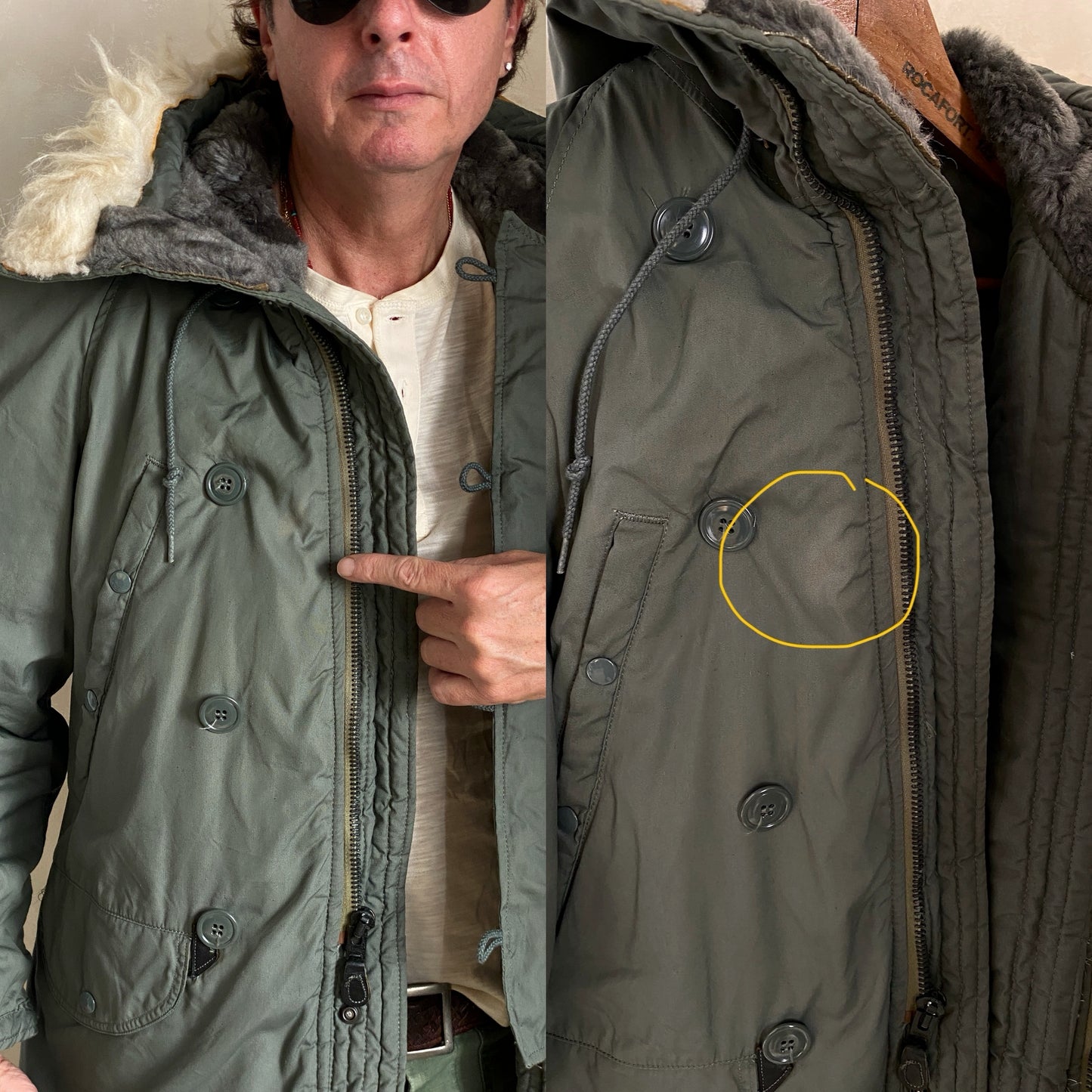 Small. Authentic 1977 US Air Force vintage N-3B extreme cold weather Flyer coat - USA Vintage Bcn