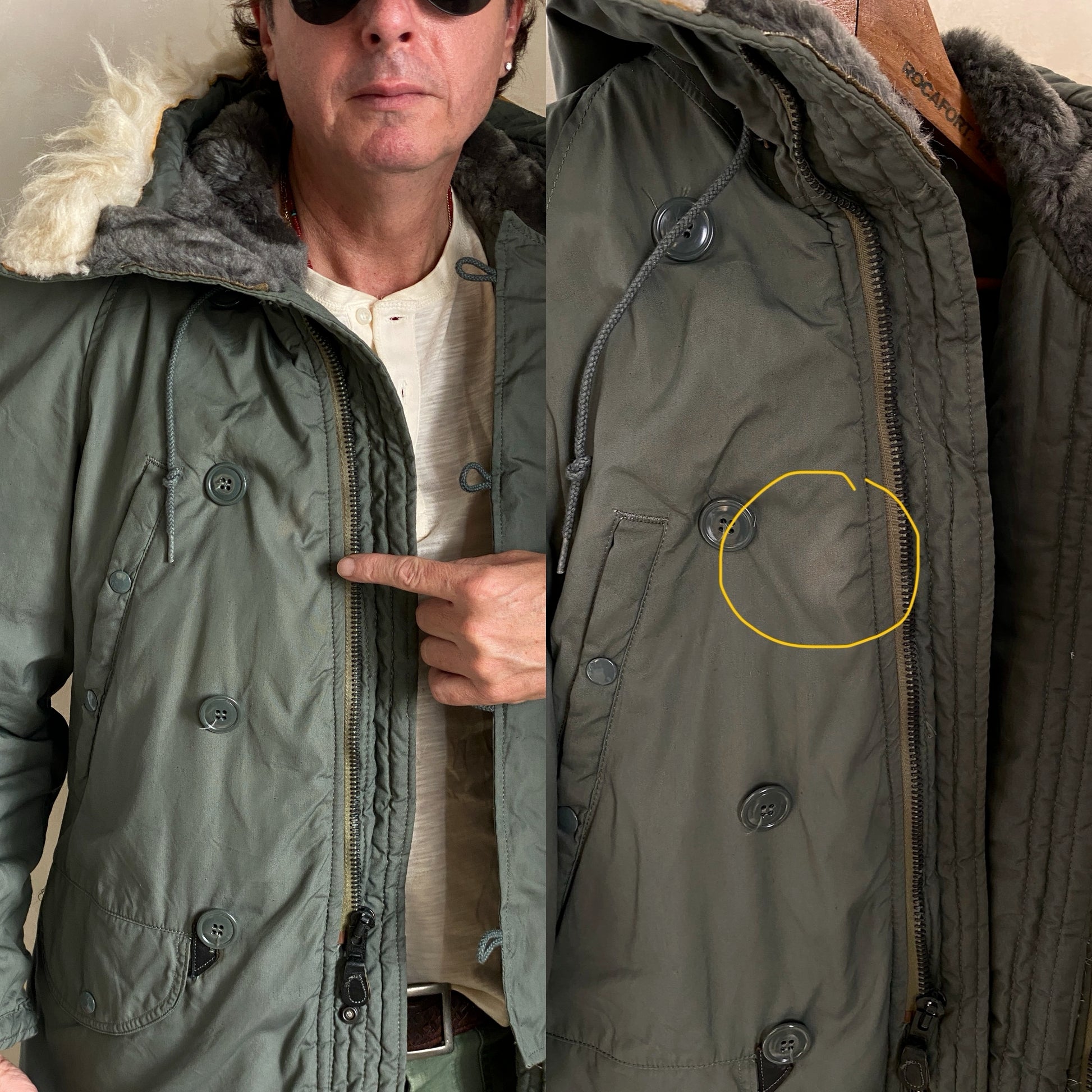 Small. Authentic 1977 US Air Force vintage N-3B extreme cold weather Flyer coat - USA Vintage Bcn