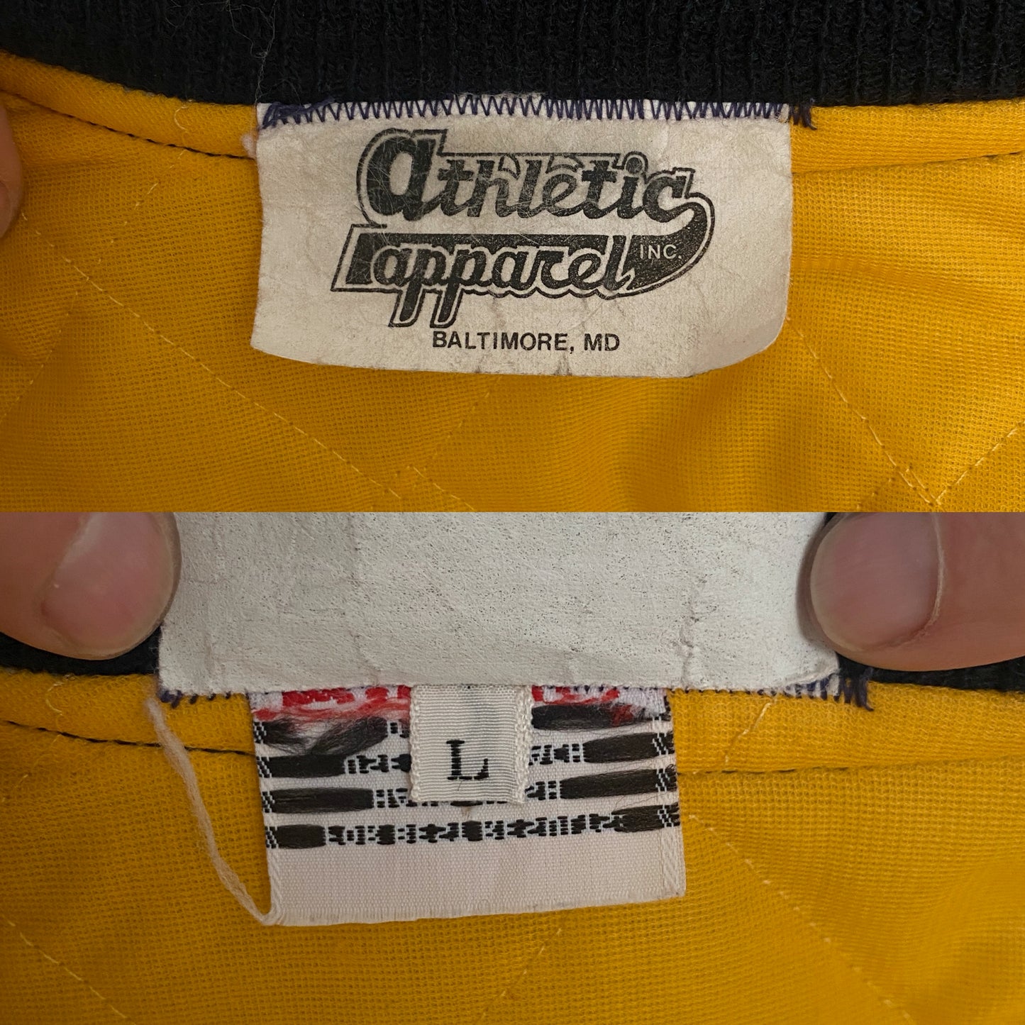 Large, Authentic 70s Nylon Union worker jacket . Embroyed-AJ357 Studio