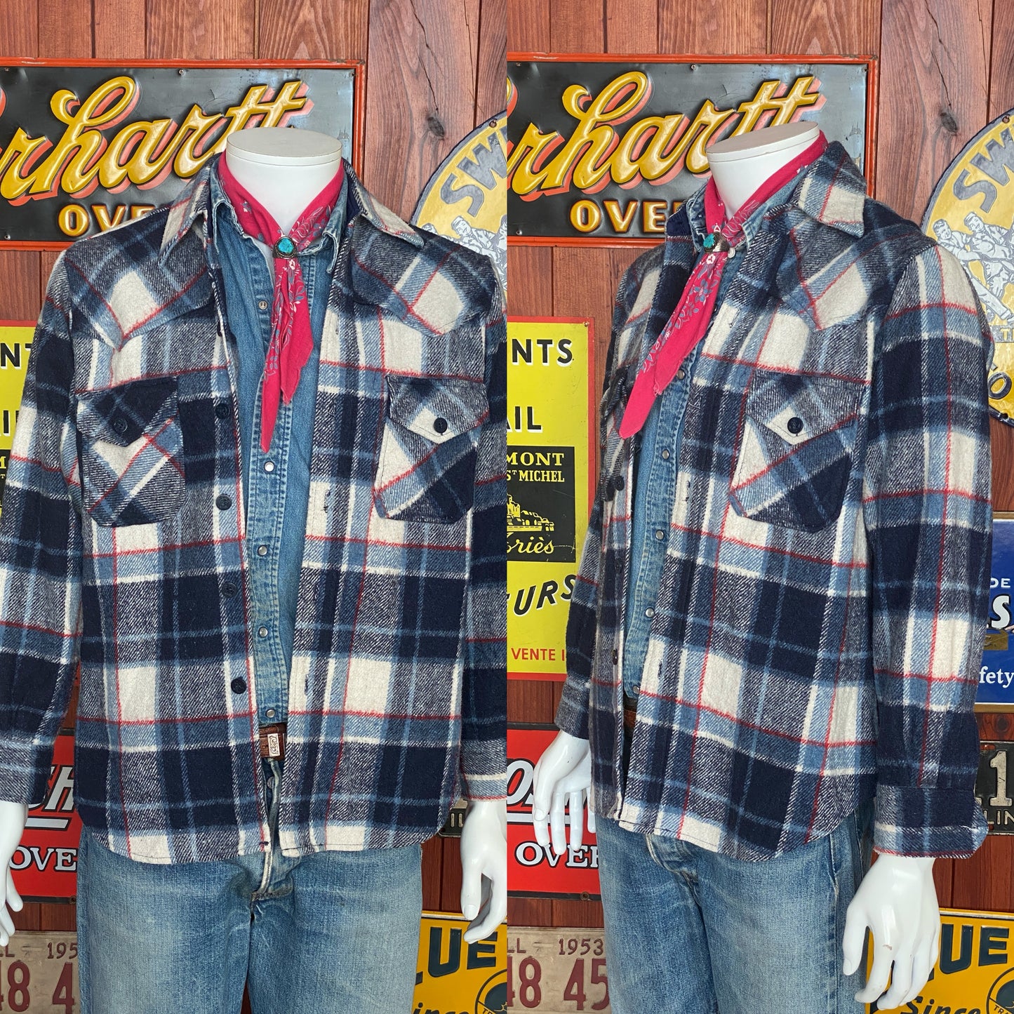 Size Med, 80s Heavy plaid shirt - USA Vintage Bcn