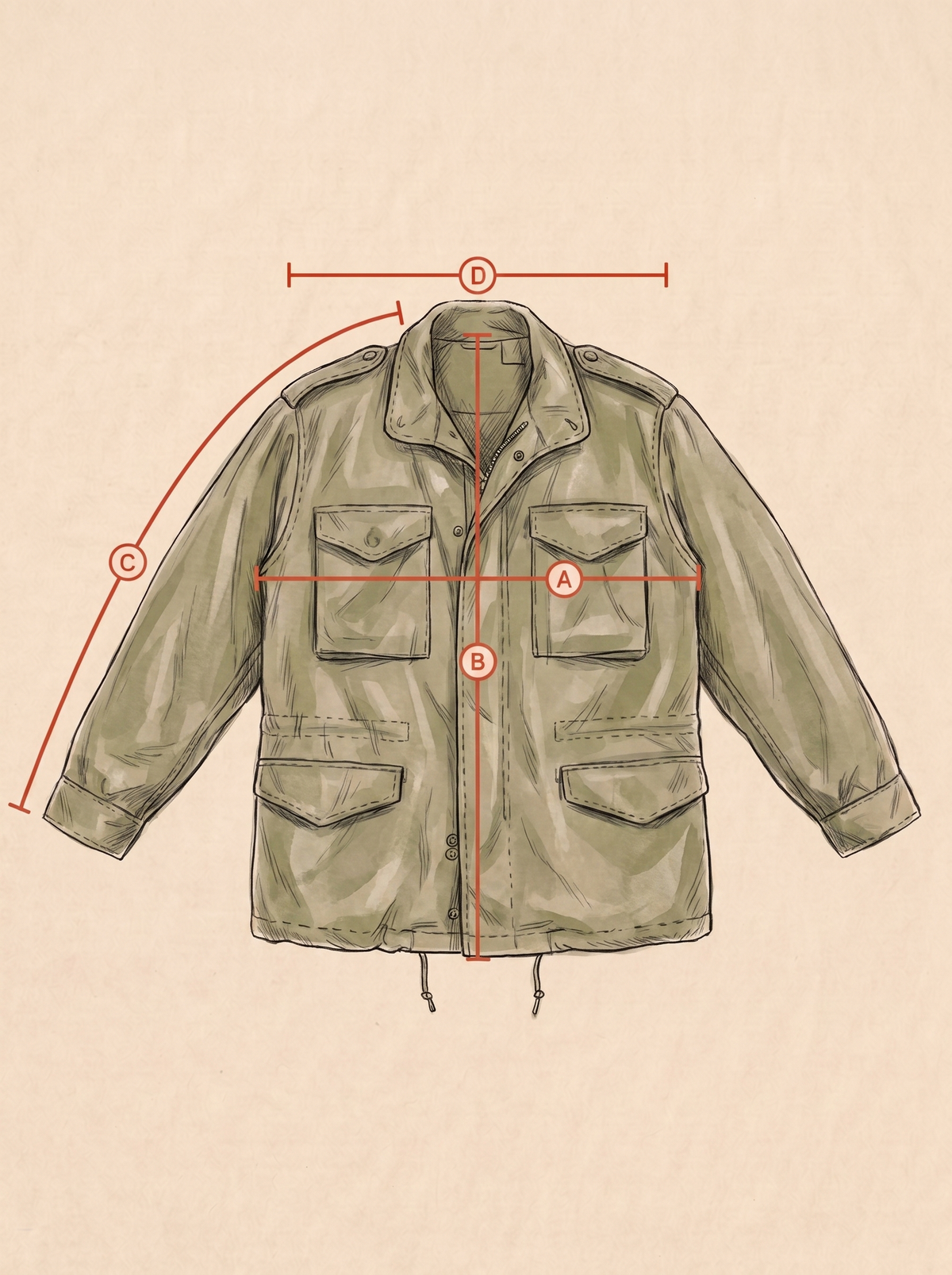 X Small Short. Authentic 70s US Army Vintage M-65 field jacket Military