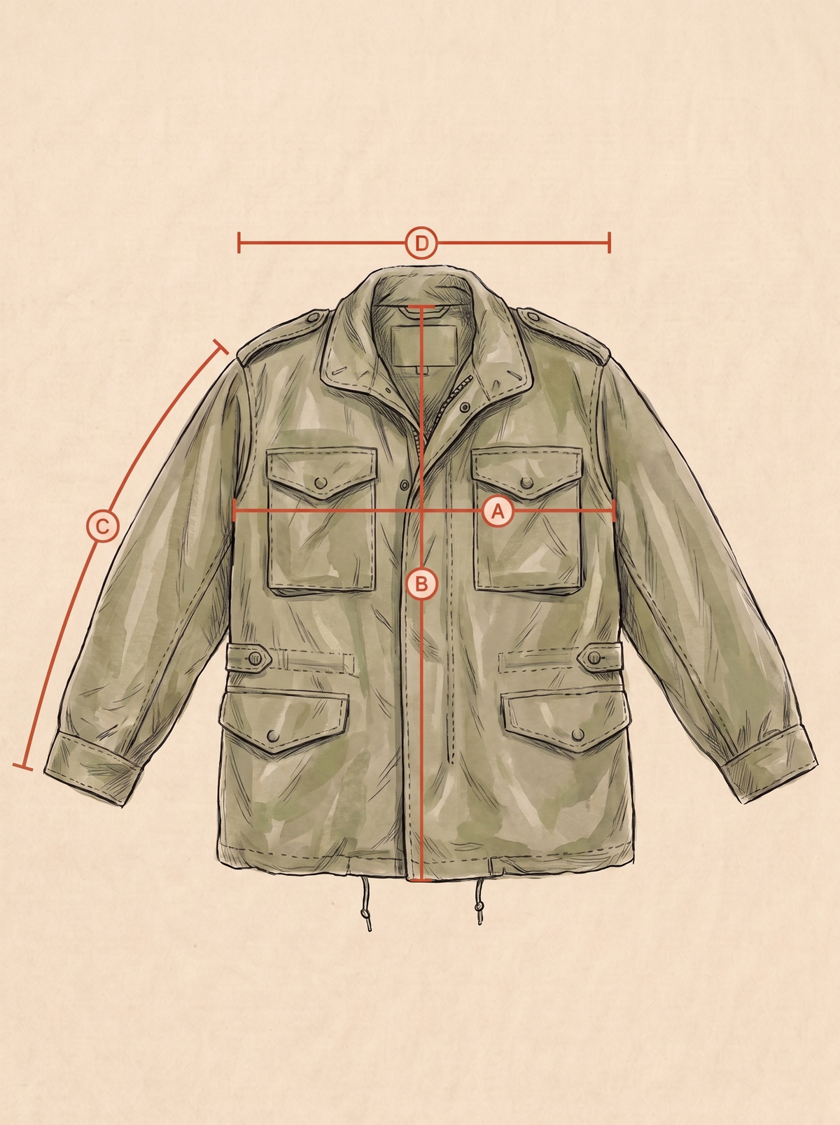 Authentic Small Short US Army M-51 Field Jacket – OG-107 – Vintage Military Issue