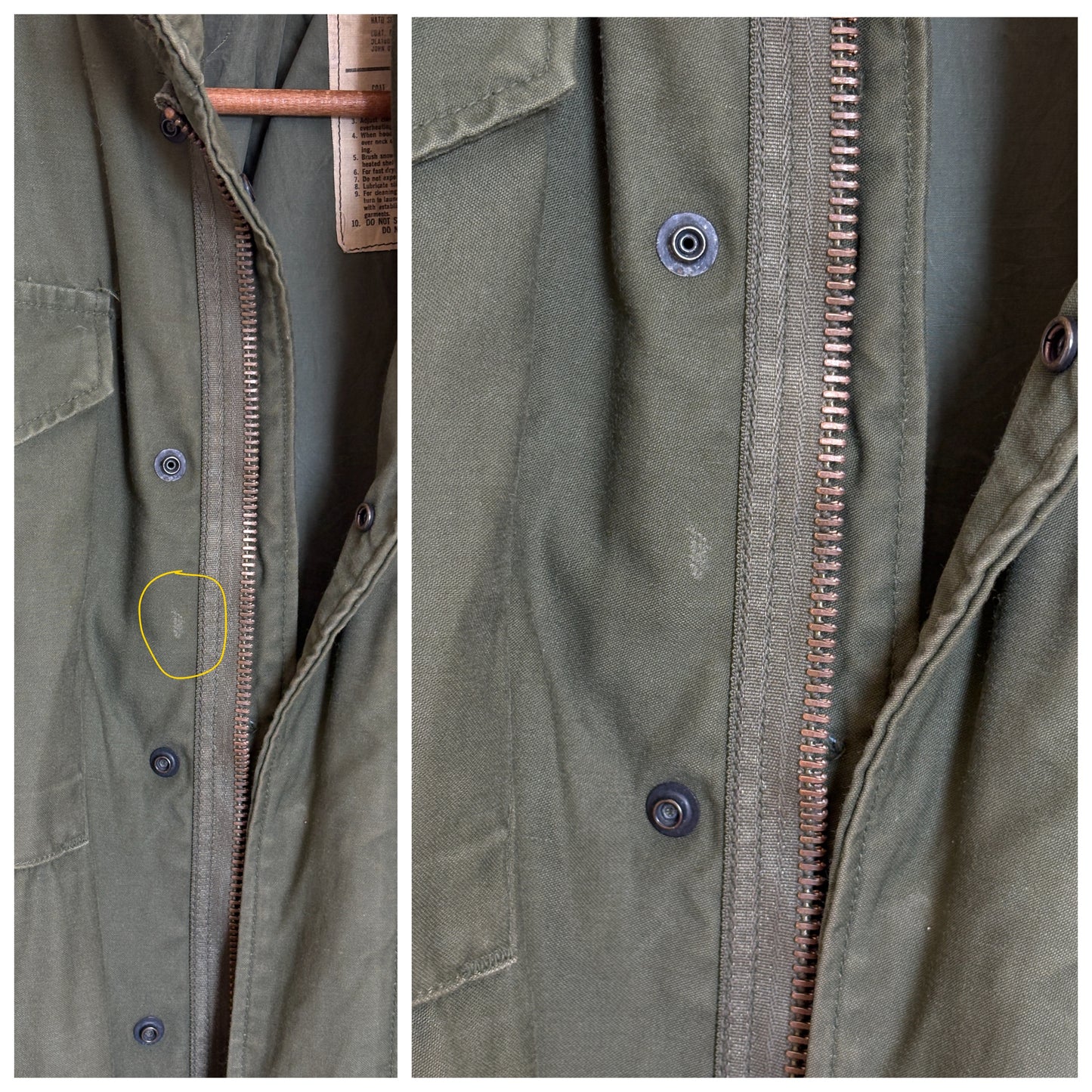 Small Regular – Authentic 1980 US Army M-65 Field Jacket Military by John Ownbey - USA Vintage Bcn