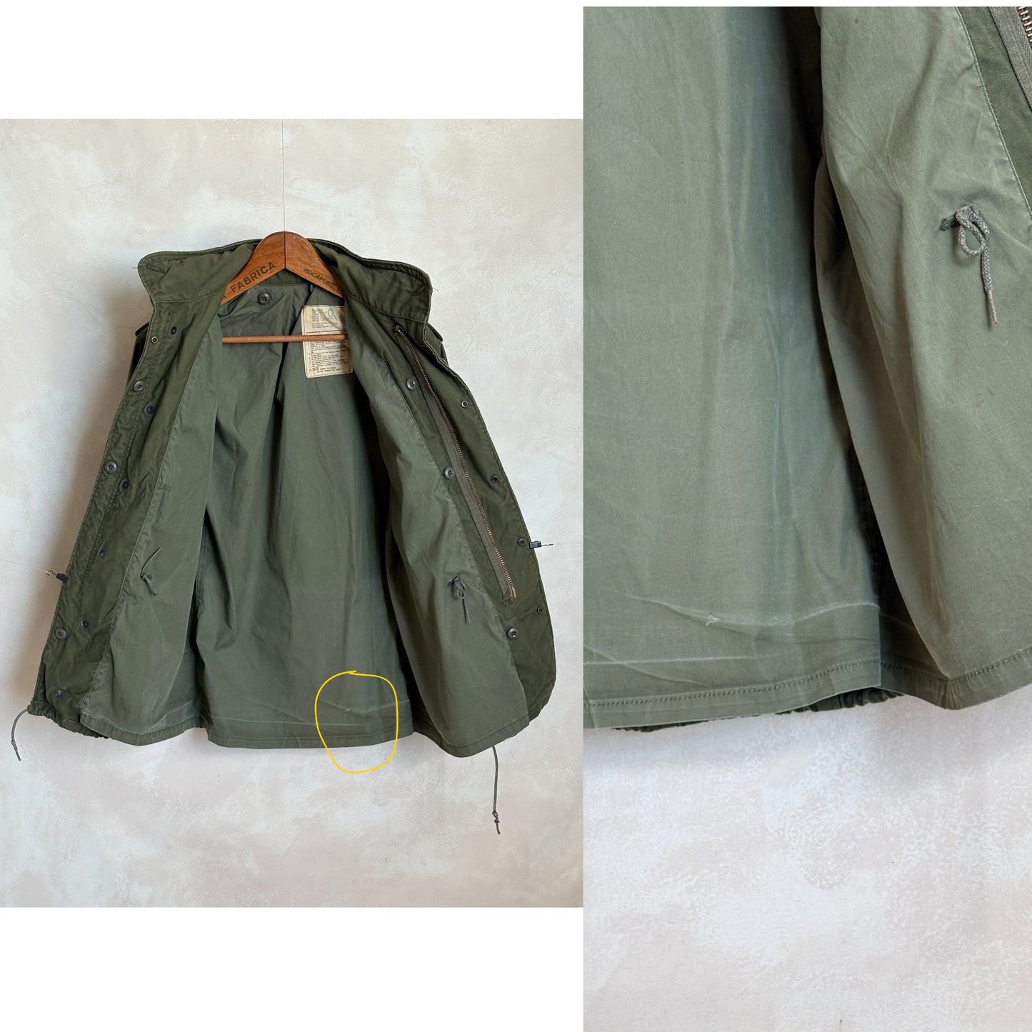Small Regular – Authentic 1980 US Army M-65 Field Jacket Military by John Ownbey - USA Vintage Bcn