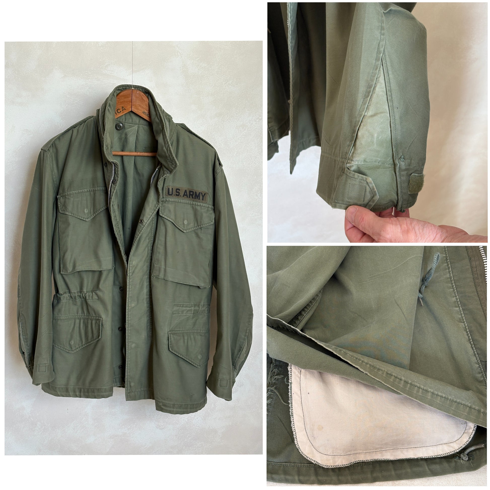 Small Regular – Authentic 1967 US Army M-65 Field Jacket Military - USA Vintage Bcn