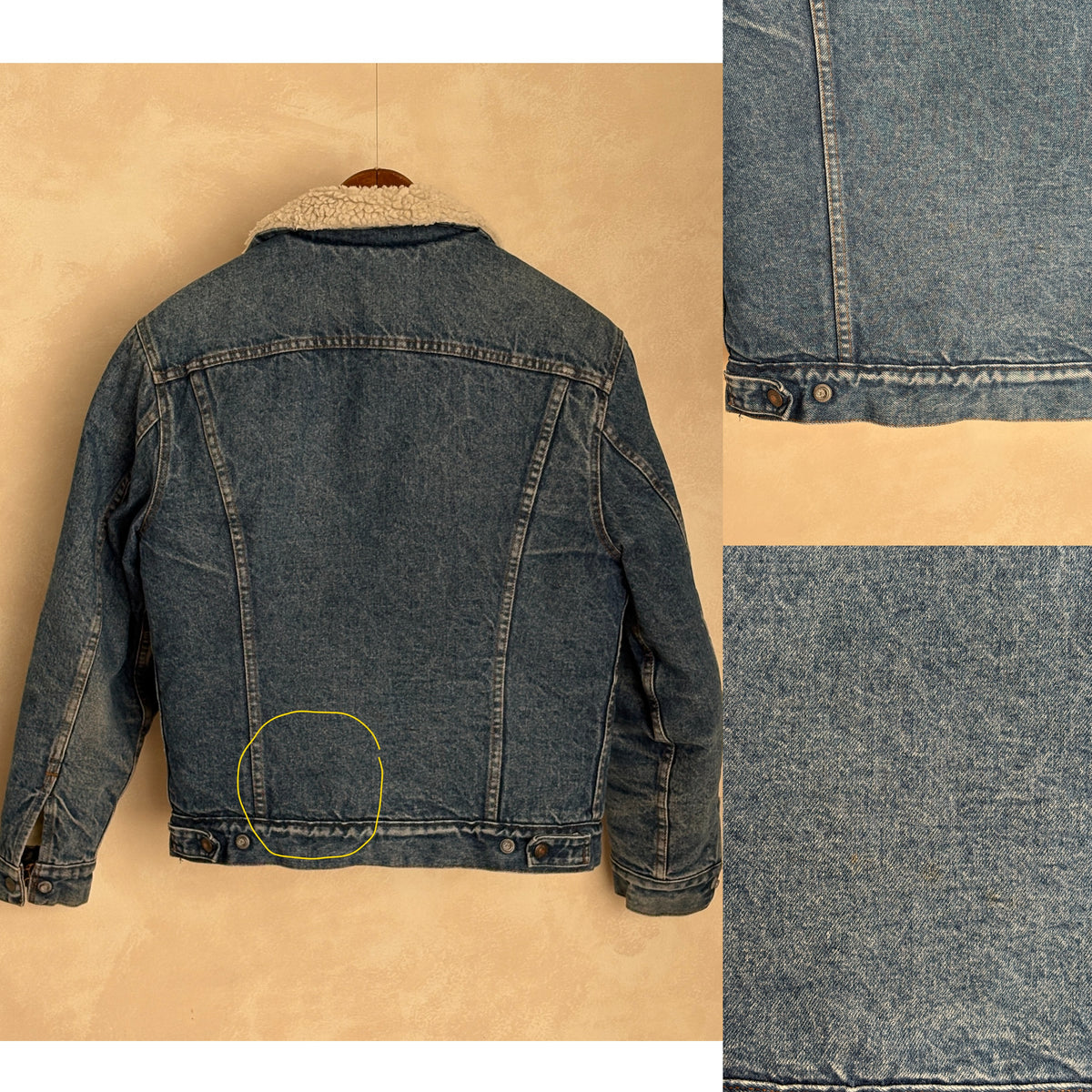 Size 40US / 50EU. 4 pockets 80s Vintage Levis fleece Jacket Made in USA.-AJ357 Studio