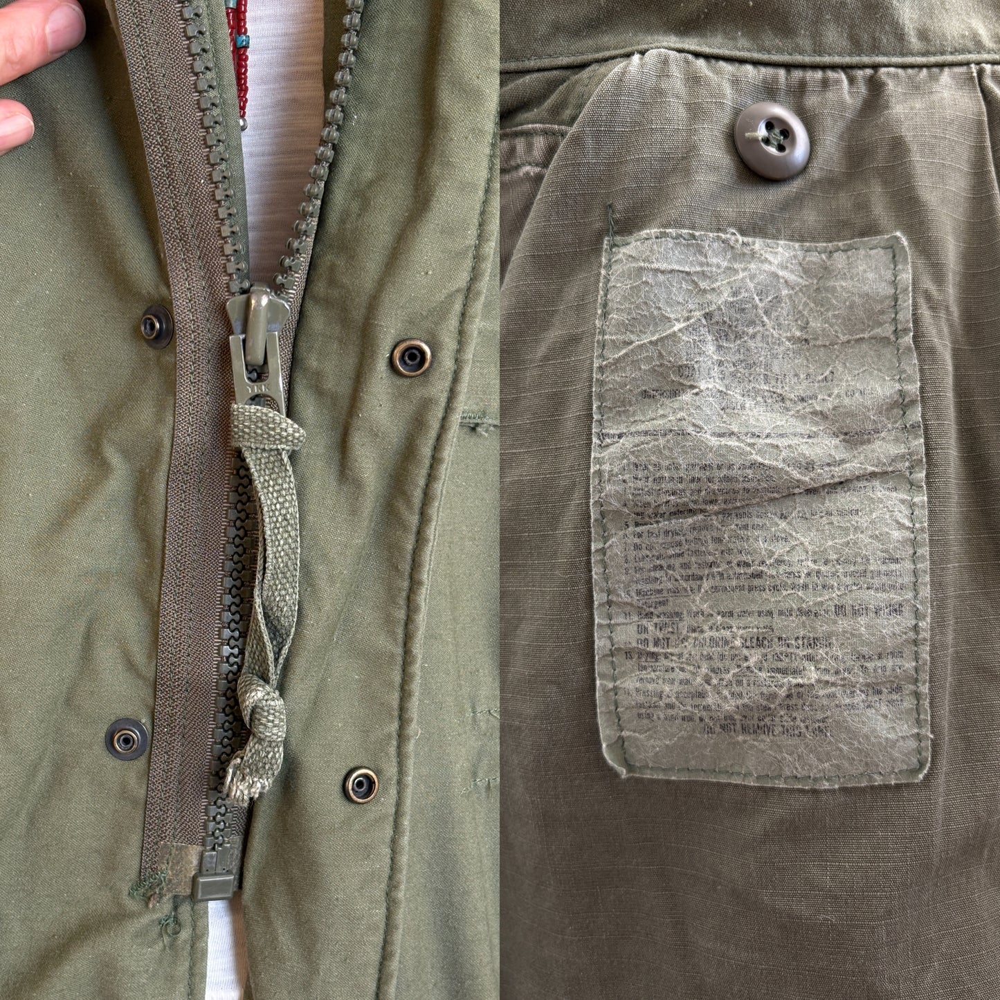 Med Long. Authentic 1987 US Army M-65 field jacket Military-AJ357 Studio