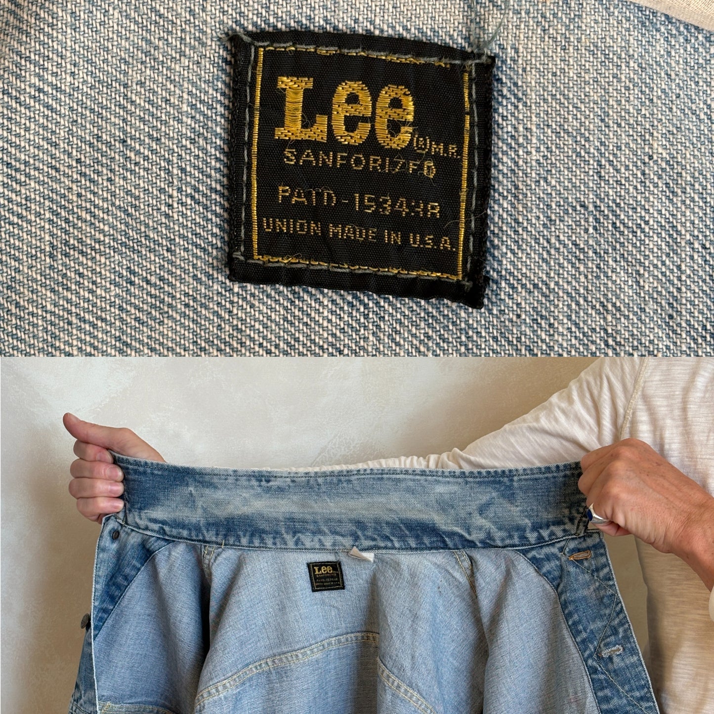 Size 50US XXL. Vintage 70s Lee Union Made Denim Shirt – 2 Pockets – Made in USA-AJ357 Studio
