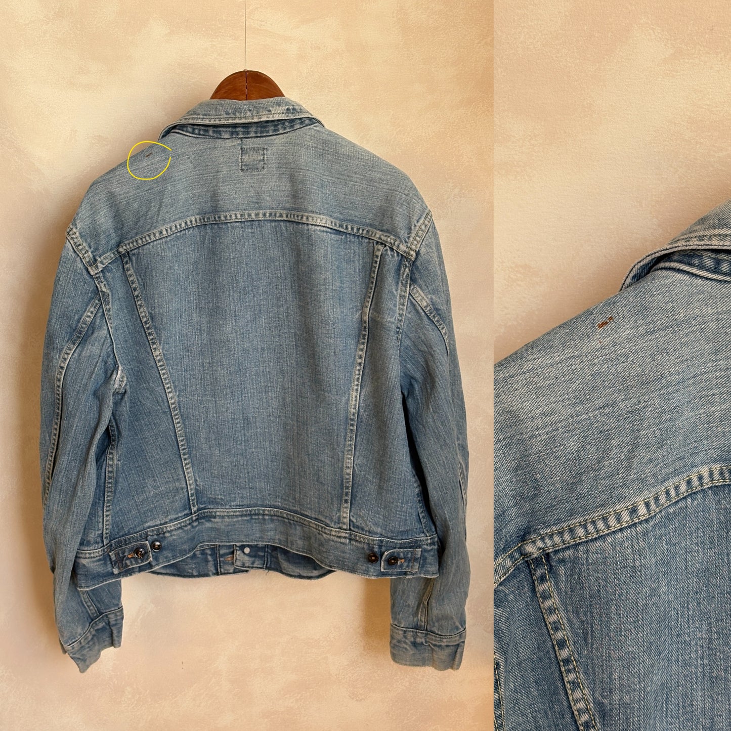 Size 50US XXL. Vintage 70s Lee Union Made Denim Shirt – 2 Pockets – Made in USA - USA Vintage Bcn