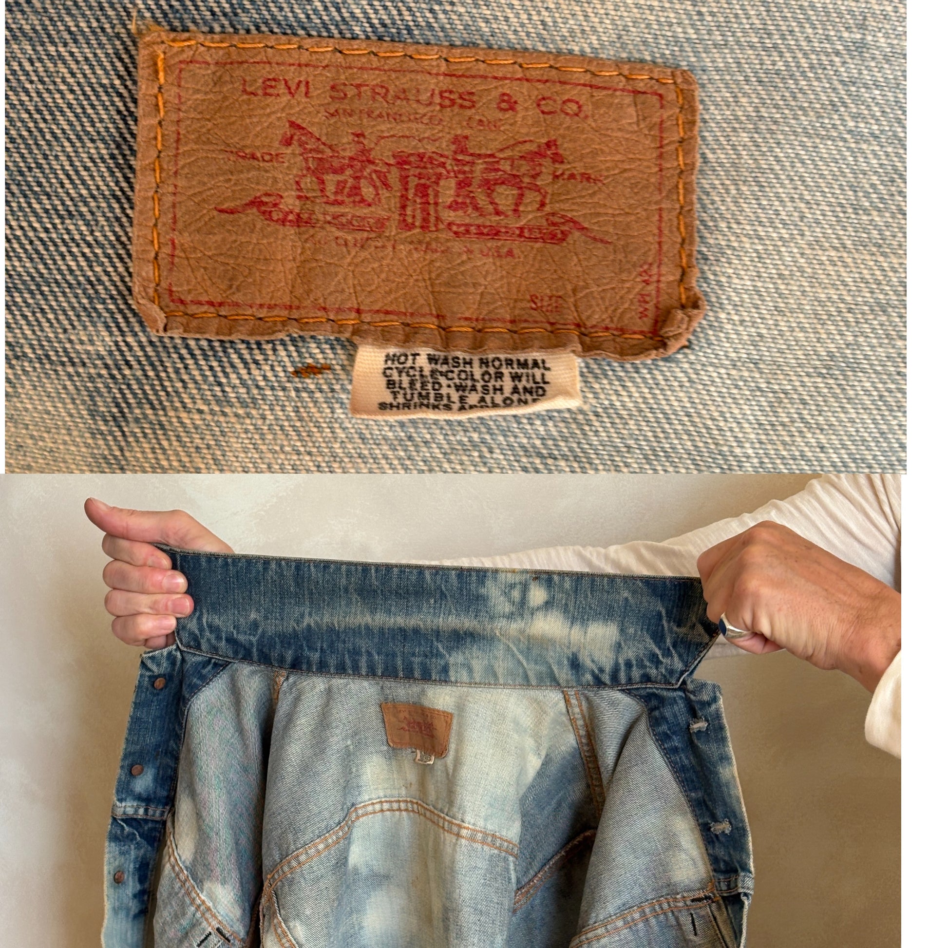 Size 38US / 48EU. Vintage 70s Levi’s Denim Jacket – 2 Pockets – Made in USA - USA Vintage Bcn
