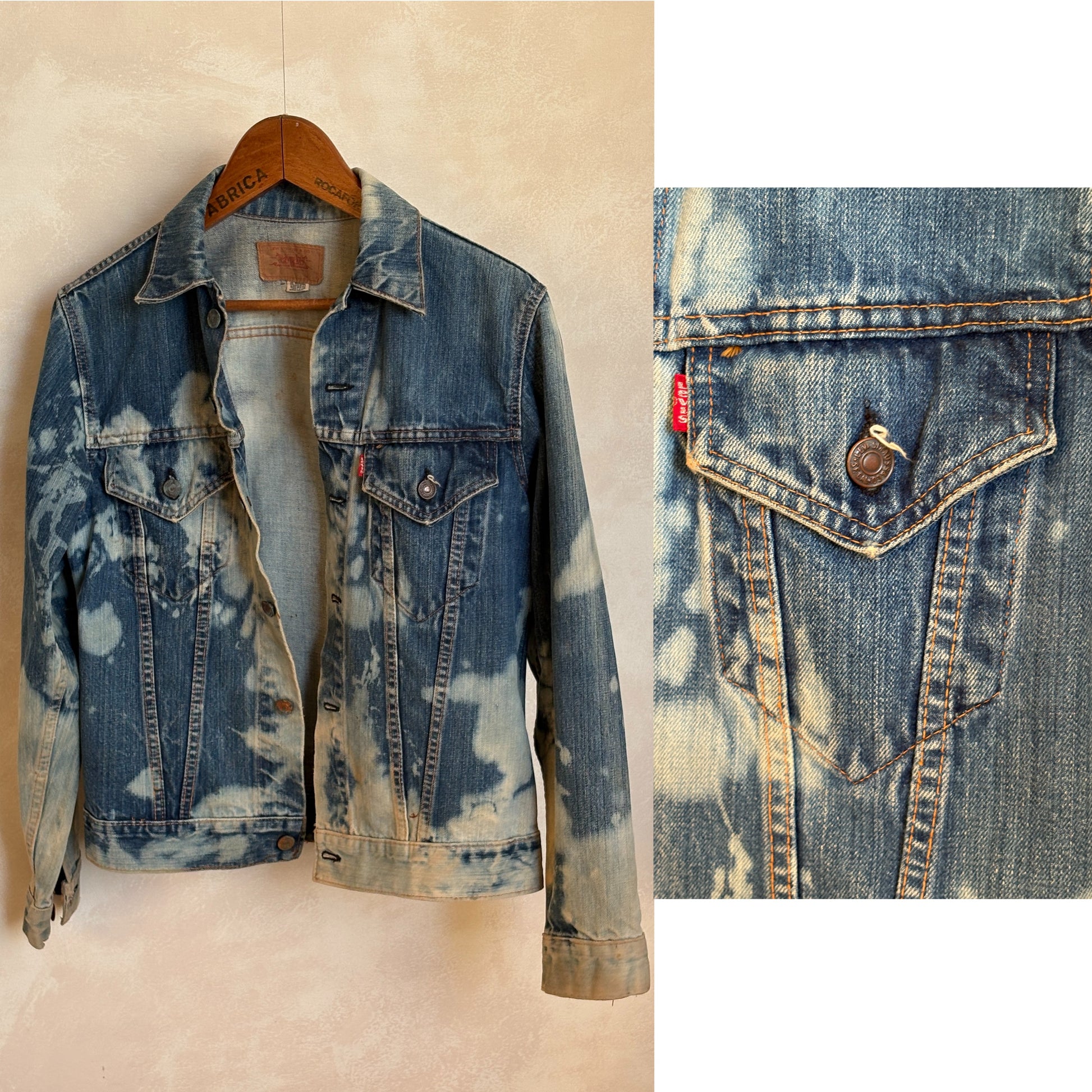 Size 38US / 48EU. Vintage 70s Levi’s Denim Jacket – 2 Pockets – Made in USA - USA Vintage Bcn