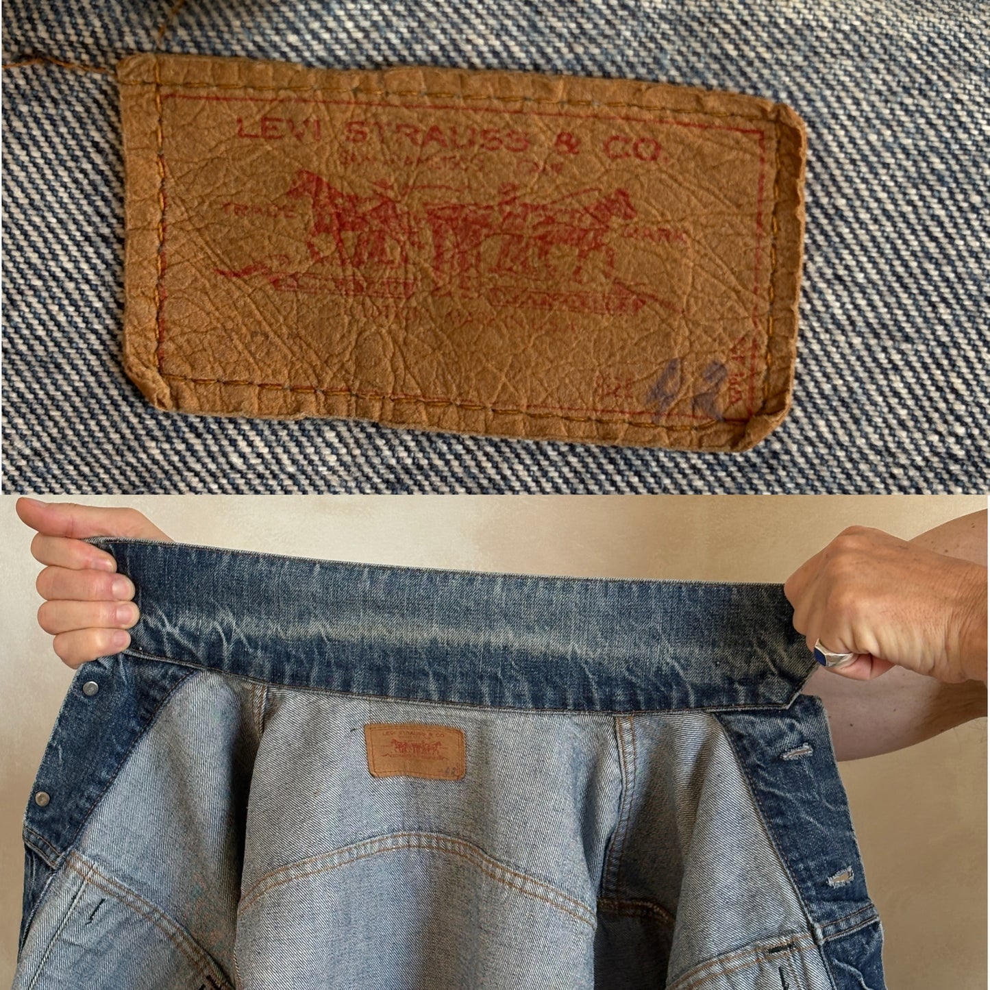Size 42US / 52EU . Vintage 70s Levis single stitch jacket Made in USA. - USA Vintage Bcn