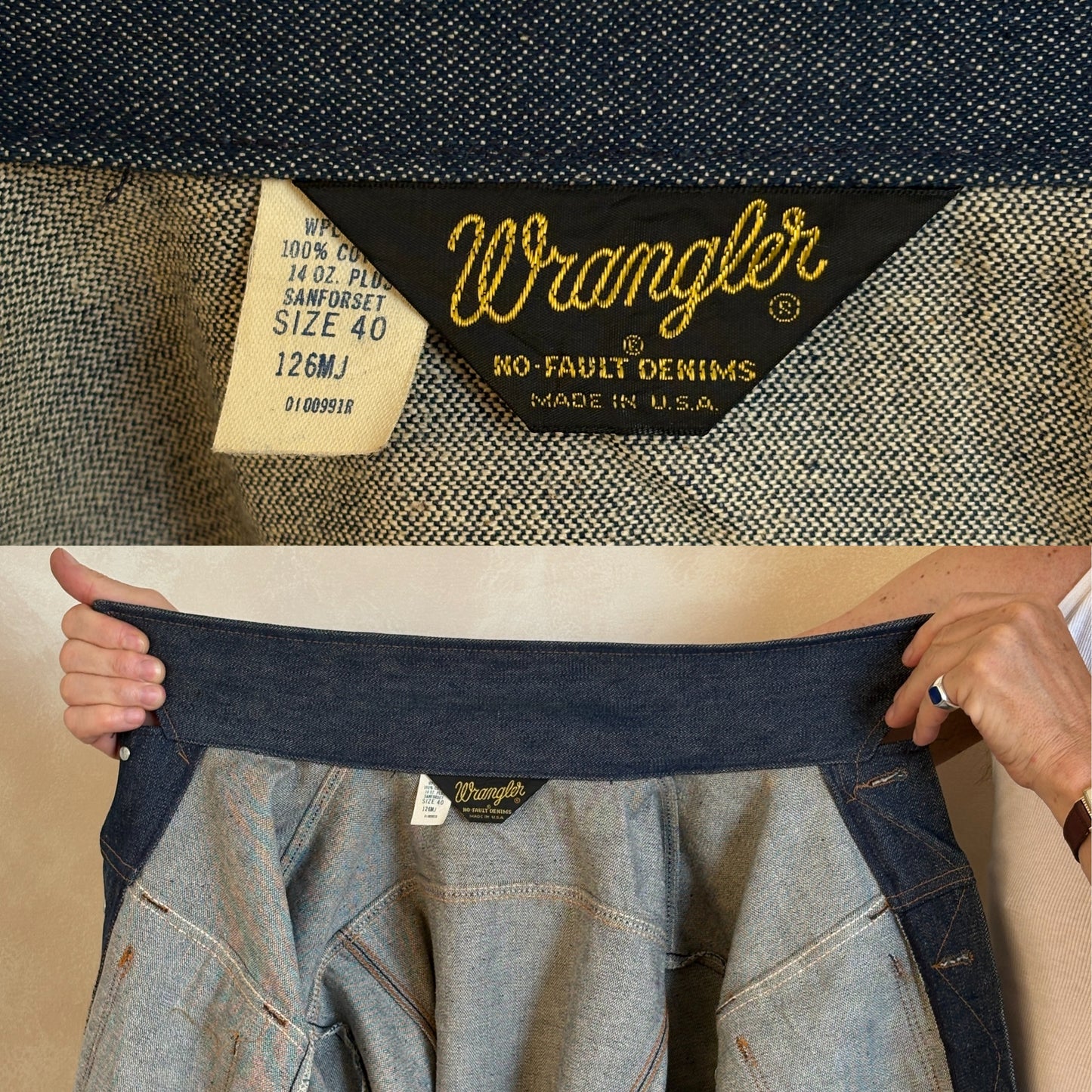Size 40US / 50EU. Authentic 126MJ 80s Wrangler jacket – Made in the USA - USA Vintage Bcn