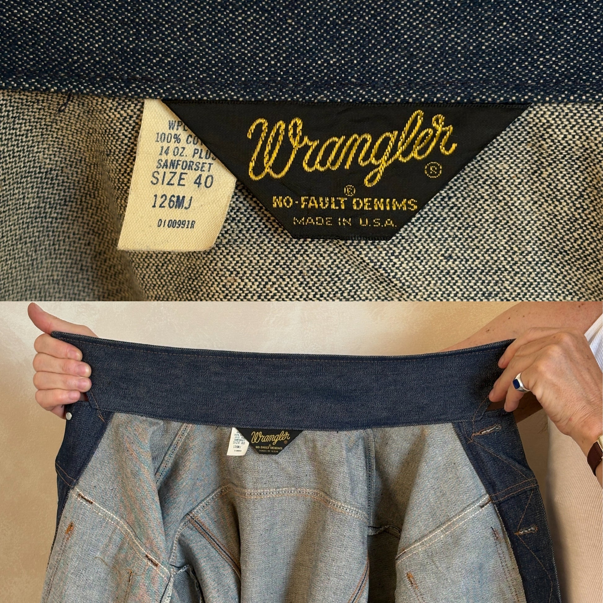 Size 40US / 50EU. Authentic 126MJ 80s Wrangler jacket – Made in the USA - USA Vintage Bcn