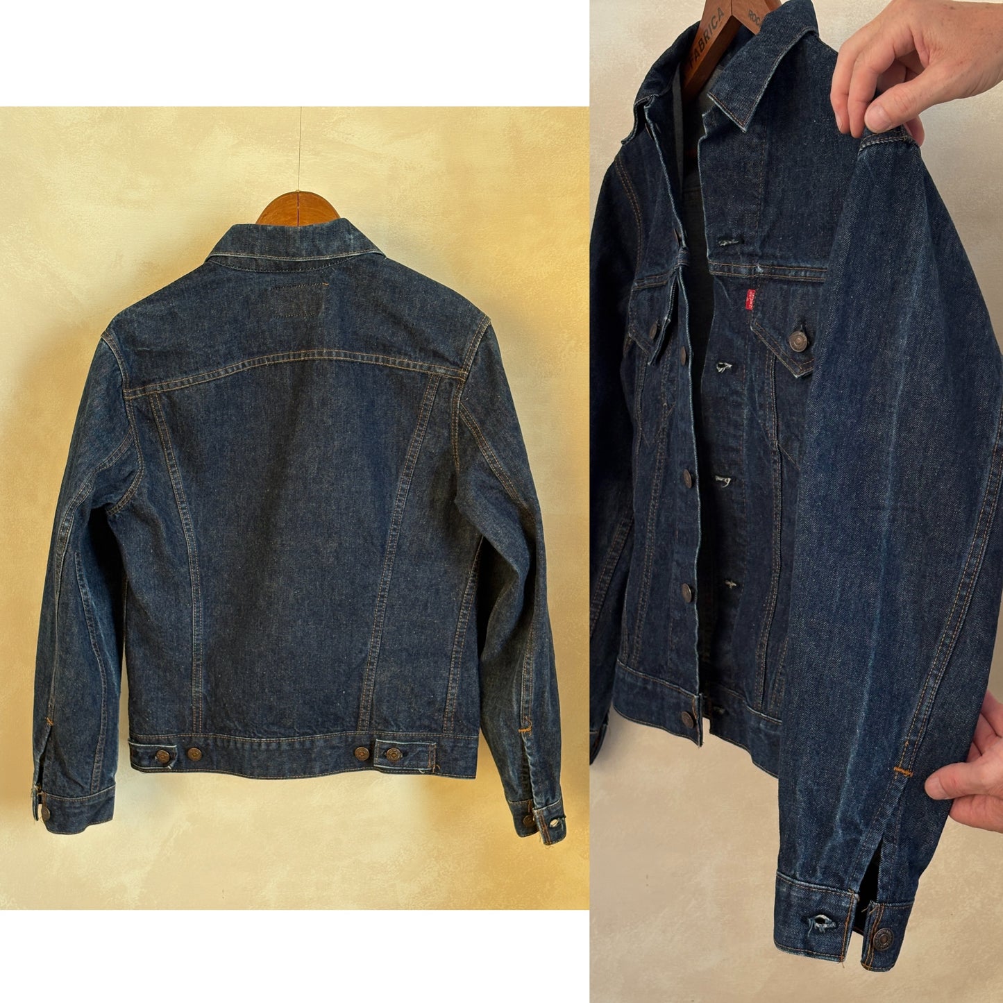 Size 38US / 48EU . Vintage 70s Levi’s Denim Jacket – 2 Pockets – Made in USA - USA Vintage Bcn