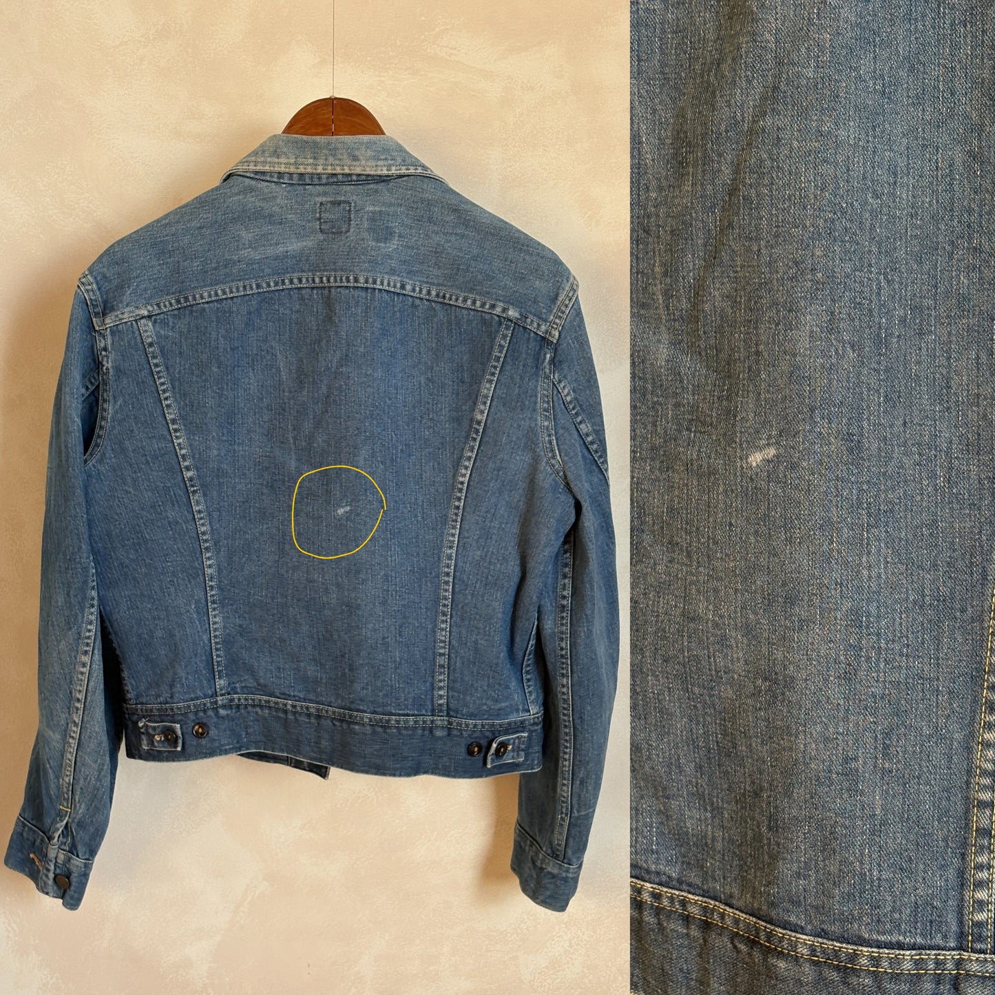 Size 42-44US / 52-54EU.Vintage 70s Lee Union Made Denim Shirt – 2 Pockets – Made in USA - USA Vintage Bcn