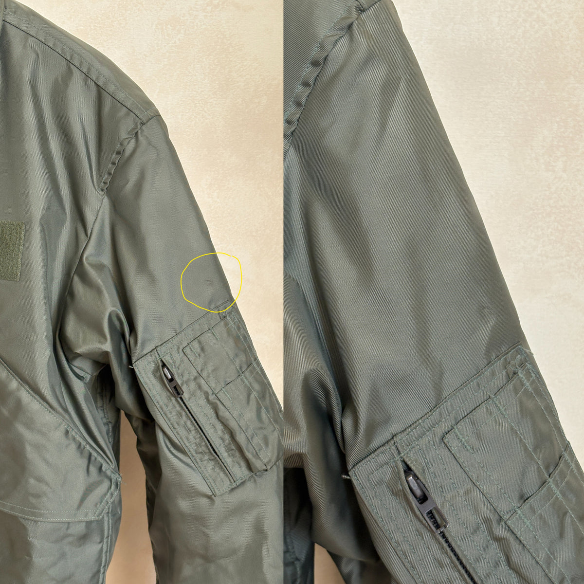 Authentic Vintage CWU-45/P Flight Jacket - 100% Aramid Fire Resistant - Size Large-AJ357 Studio