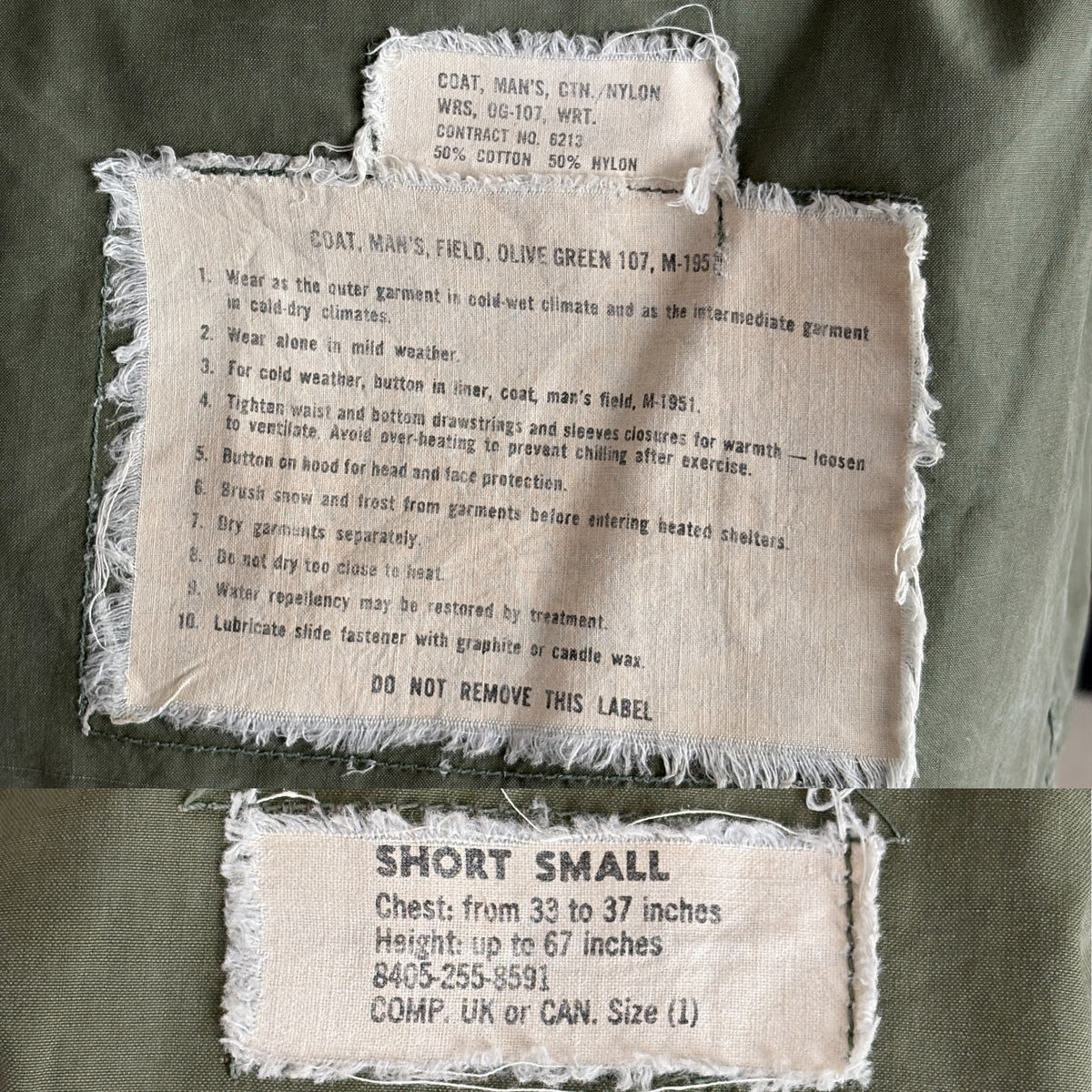Authentic Small Short US Army M-51 Field Jacket – OG-107 – Vintage Military Issue-AJ357 Studio