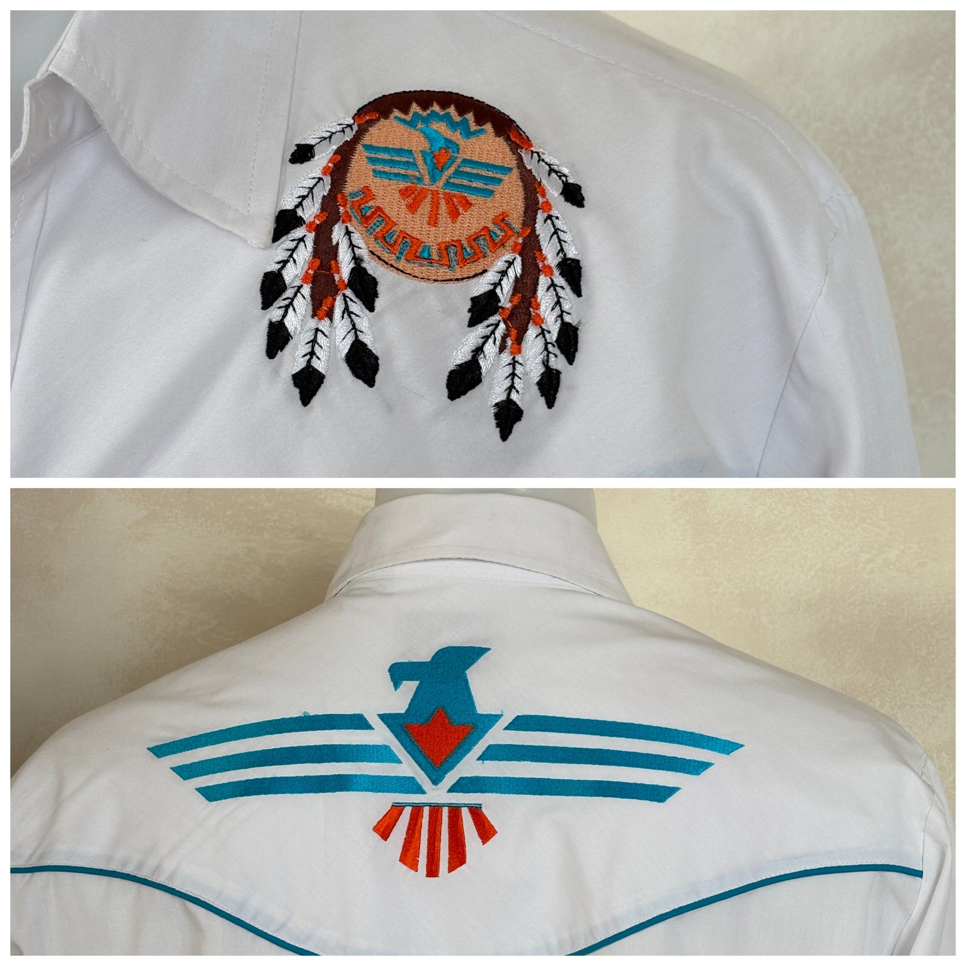 Size M. Authentic Vintage 80’s embroidered Western Shirt - USA Vintage Bcn