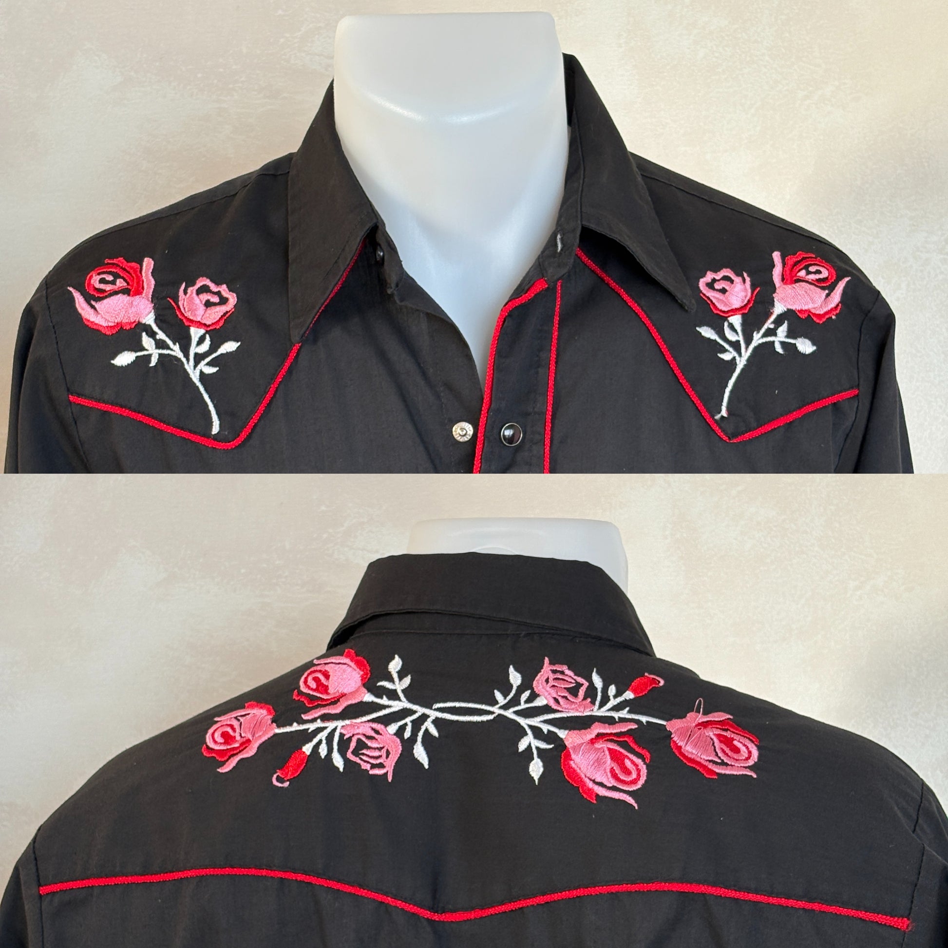 Size M. Authentic Vintage 70’s embroidered Western Shirt. - USA Vintage Bcn