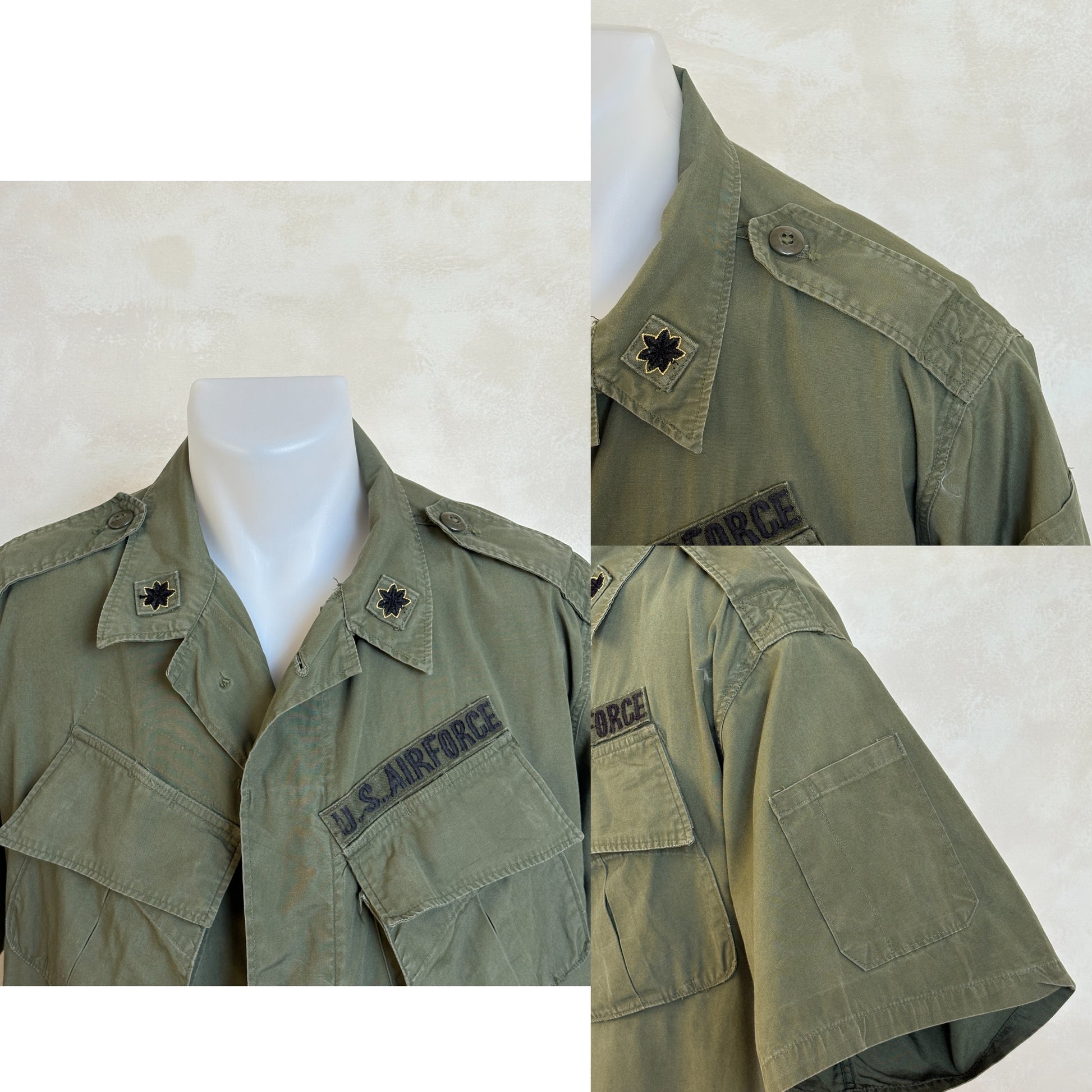 Size Large Reg. 2nd second pattern 1965 jungle jacket Vietnam war era - USA Vintage Bcn